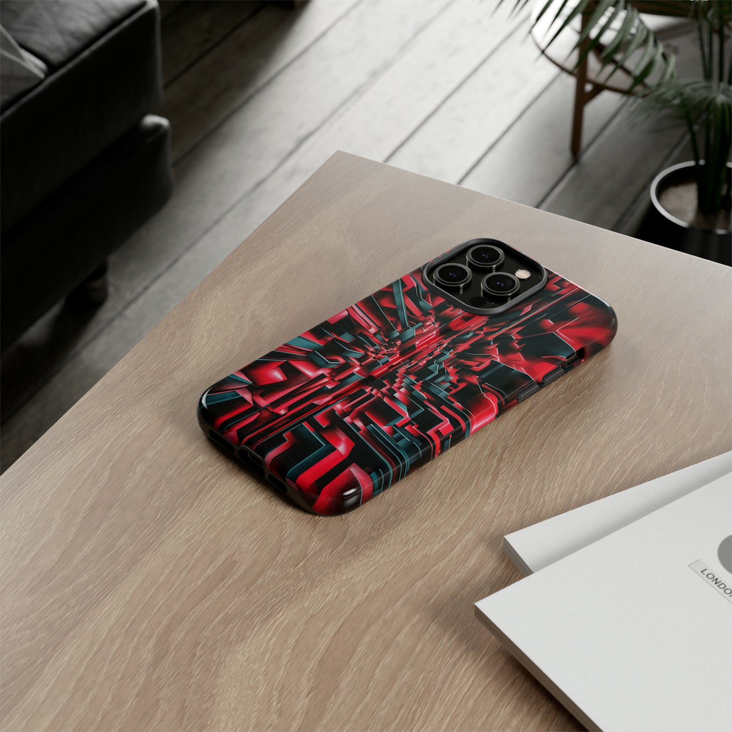 Red Illusion Art  Pattern Tough Case