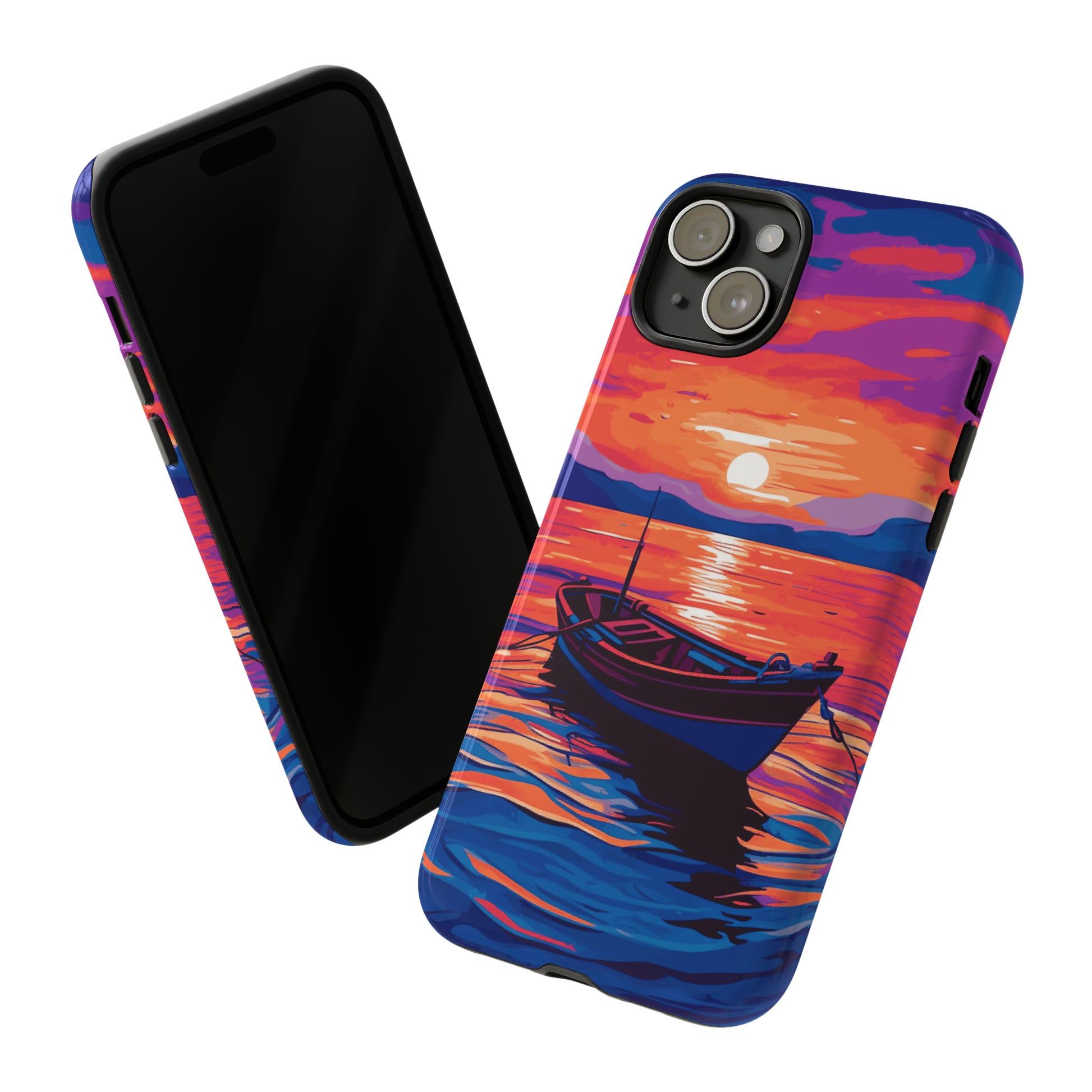 Boat With Sunset Tough Case - Colorwink