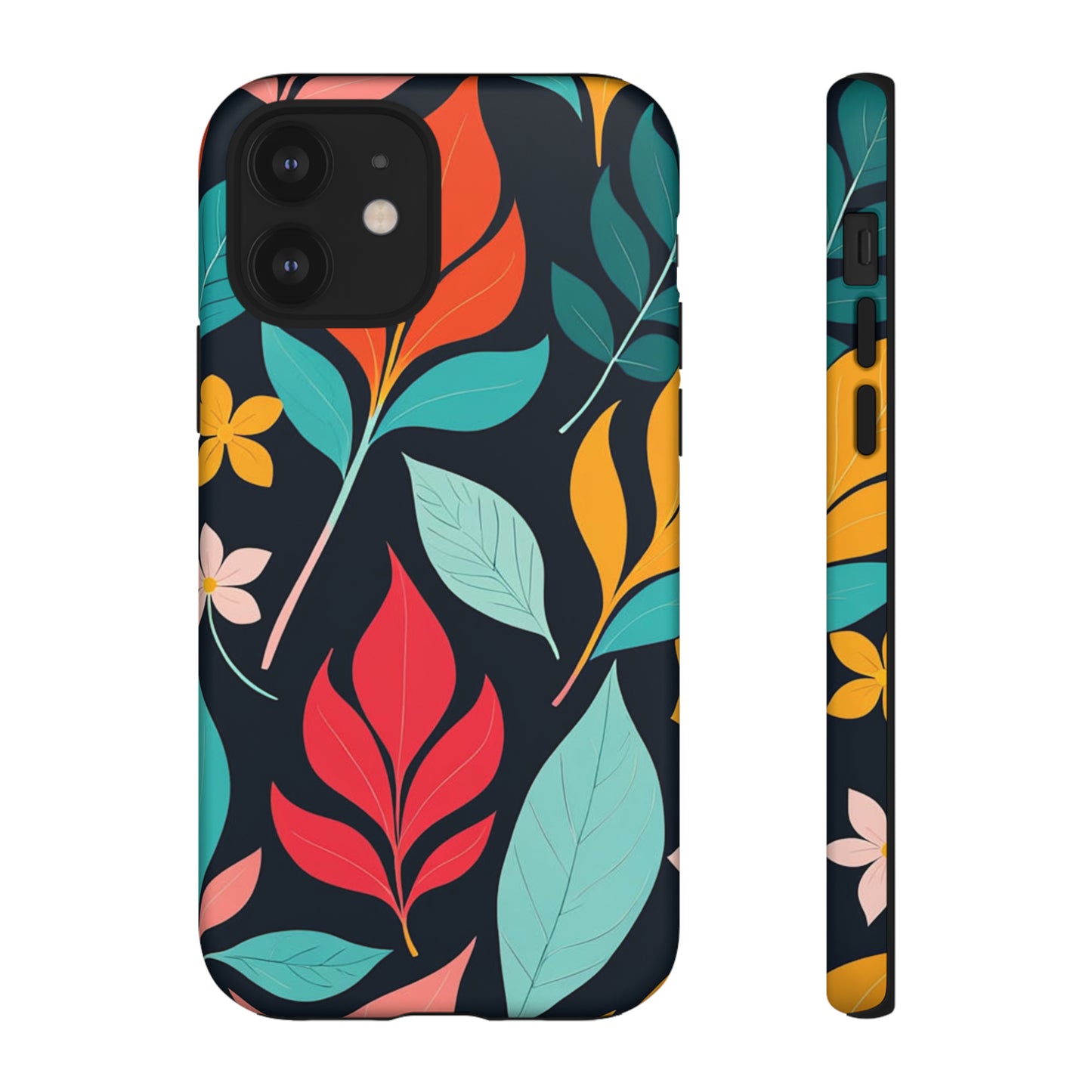 Red Leaf Design Pattern Tough Case