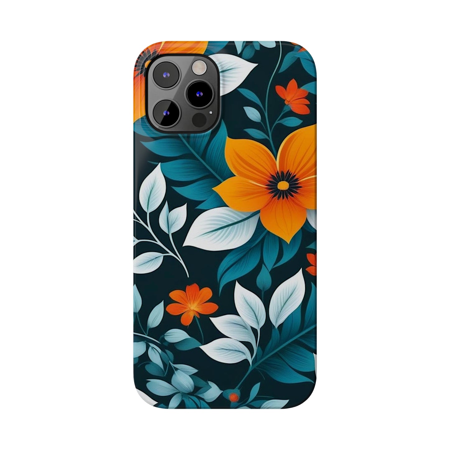 White Flower Slim Phone Case