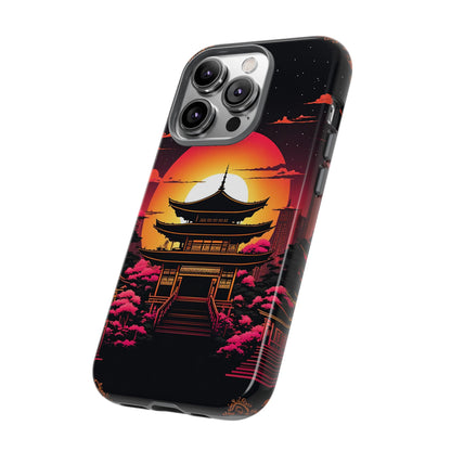 Sunset behind Pagoda Tough Case