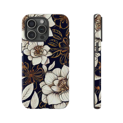 White flower Design Pattern Tough Case