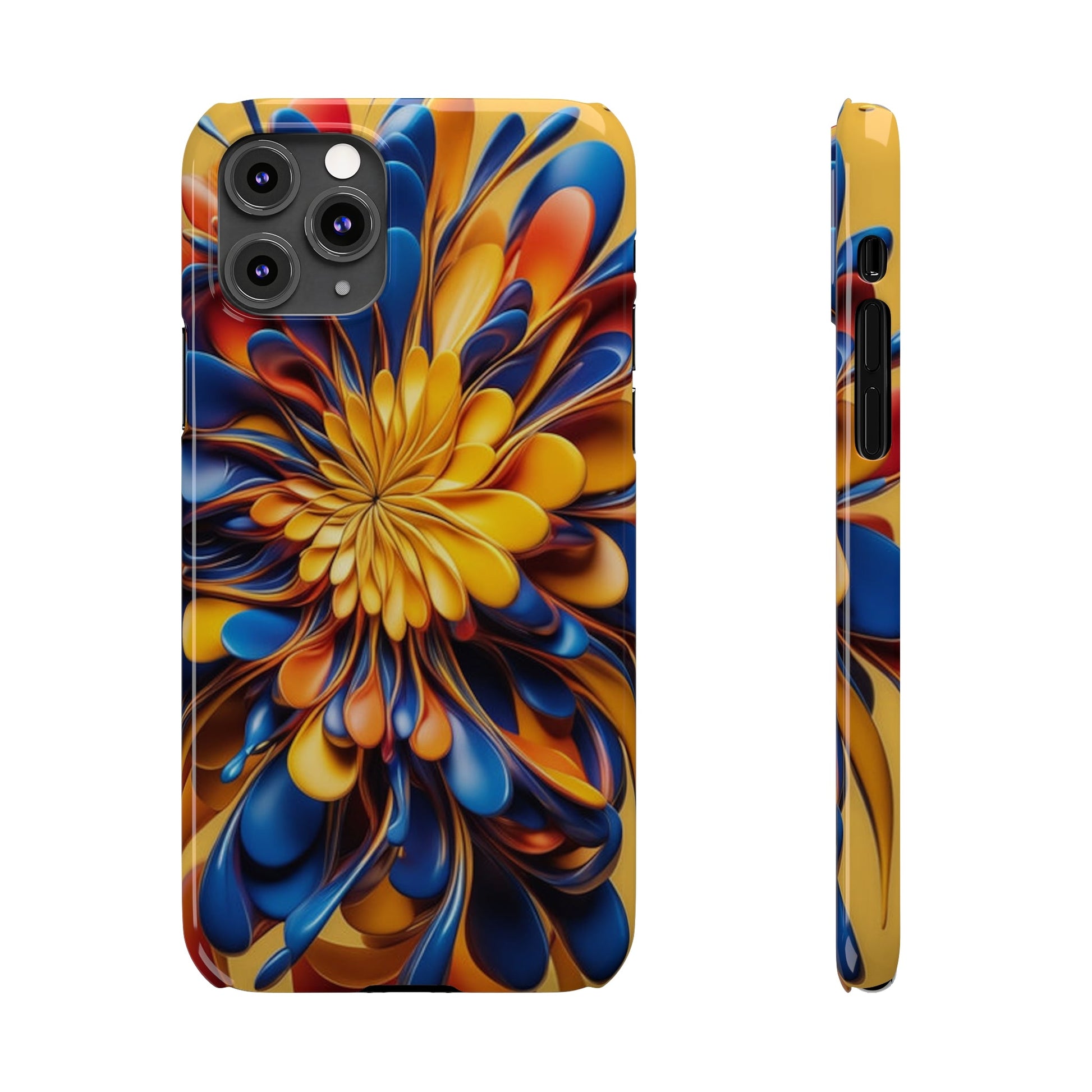 Abstract Flower Slim Phone Case - Colorwink