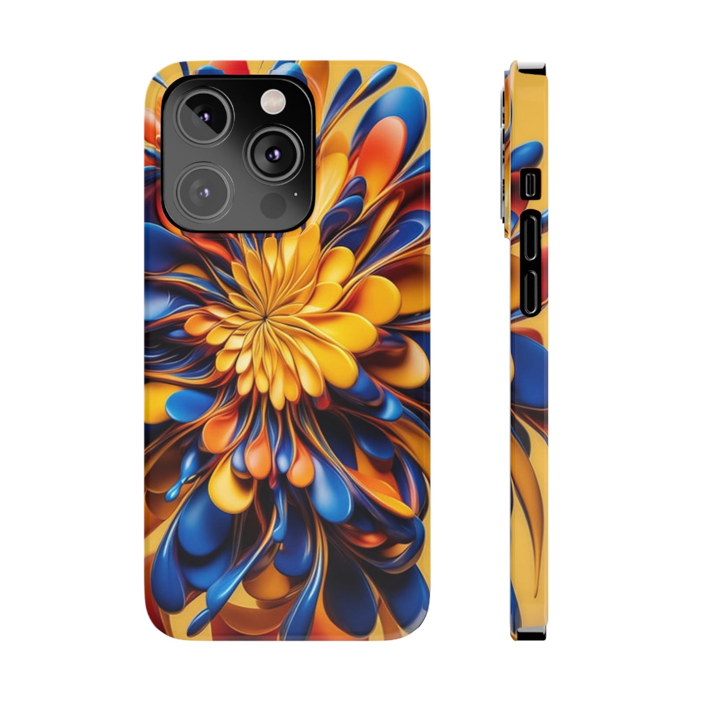 Abstract Flower Slim Phone Case - Colorwink