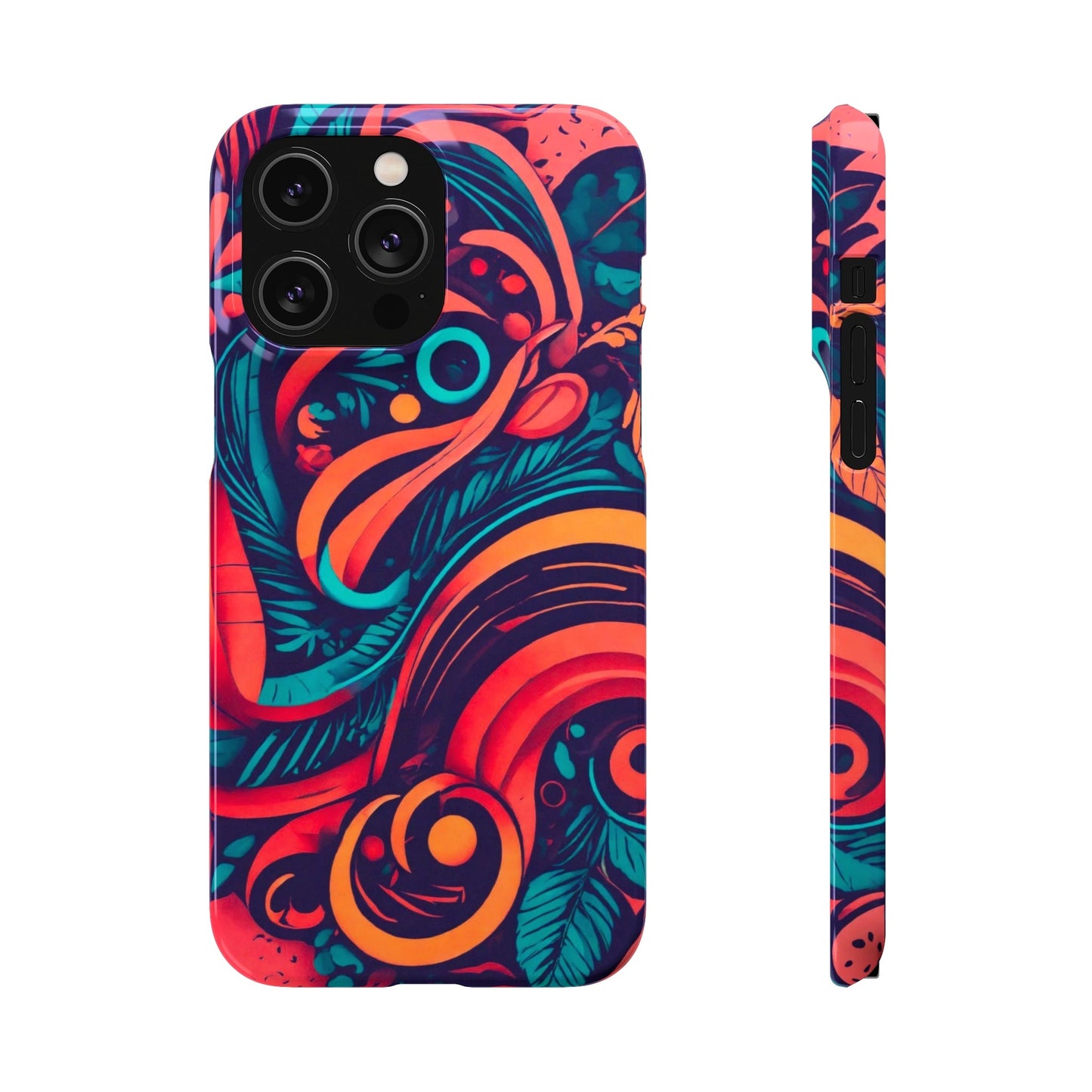 Abstract Flowers Snap Case - Colorwink