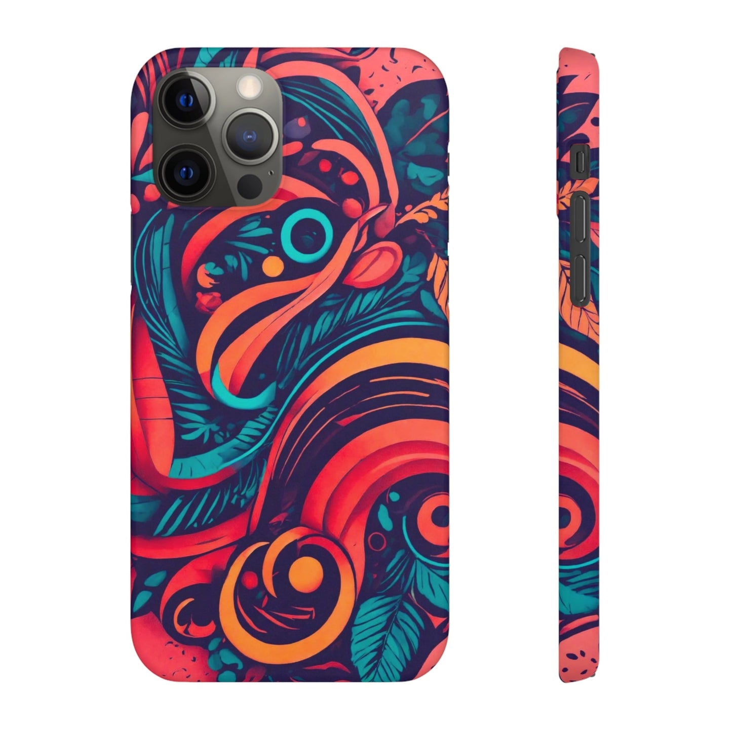 Abstract Flowers Snap Case - Colorwink