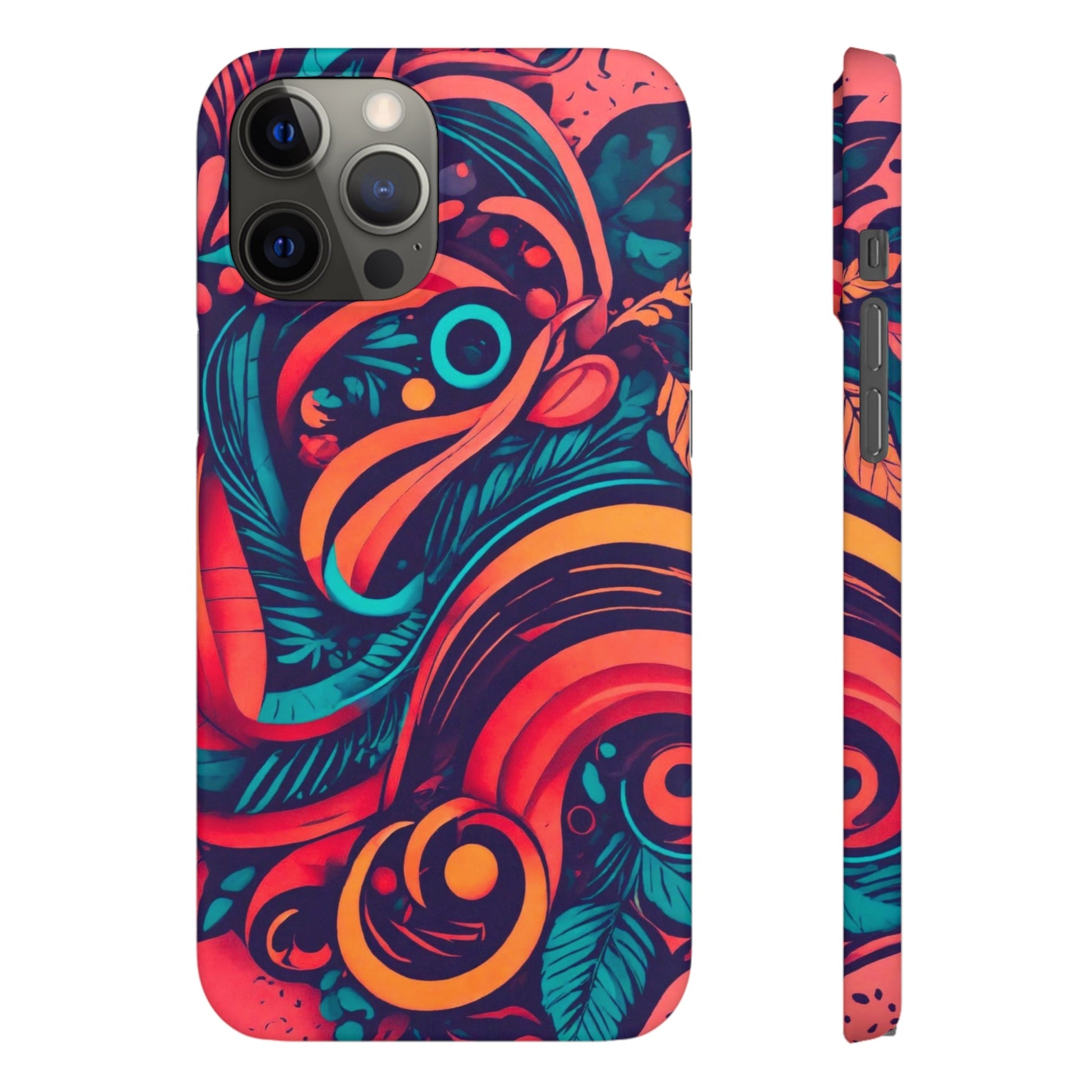 Abstract Flowers Snap Case - Colorwink