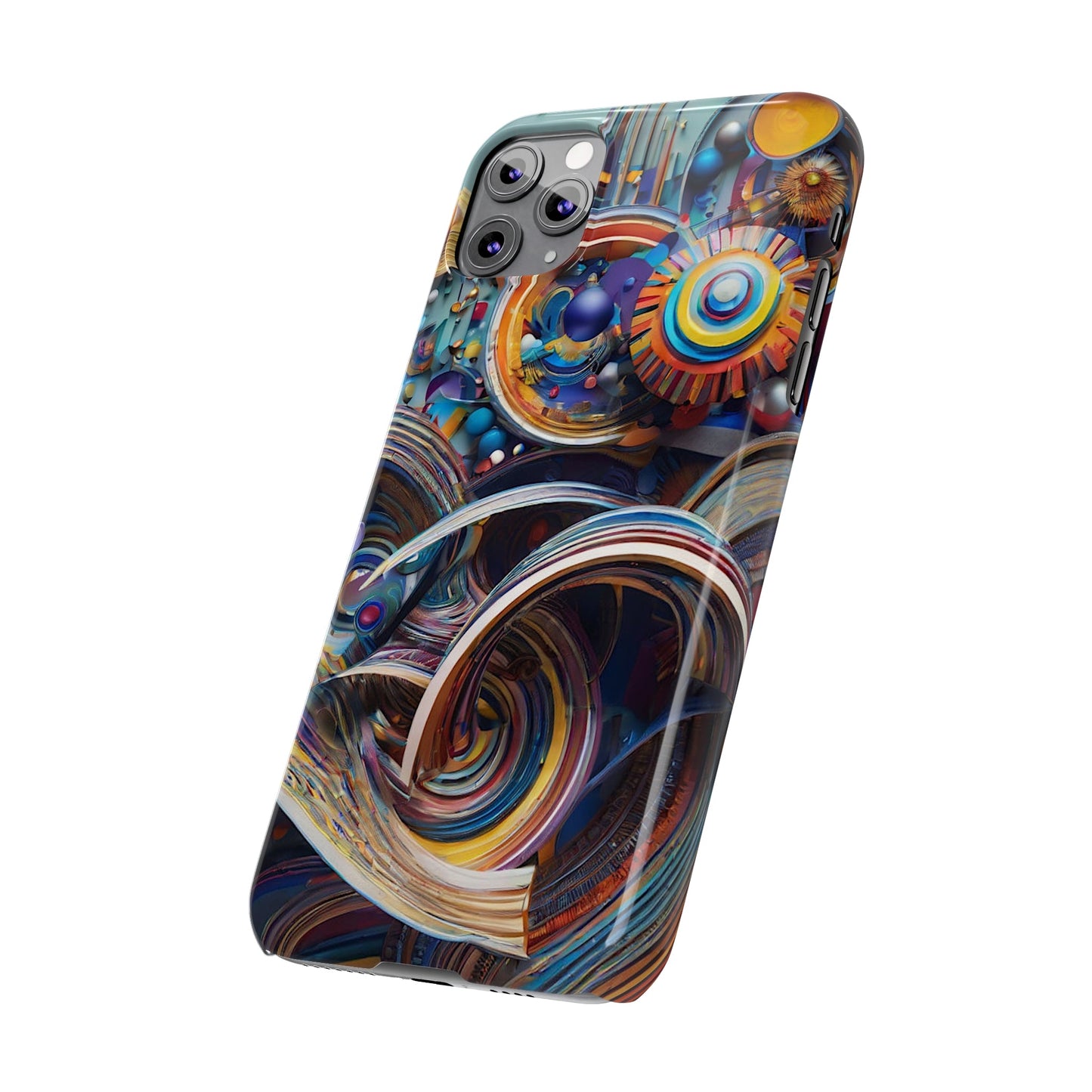 Abstract Gears Slim Phone Case - Colorwink