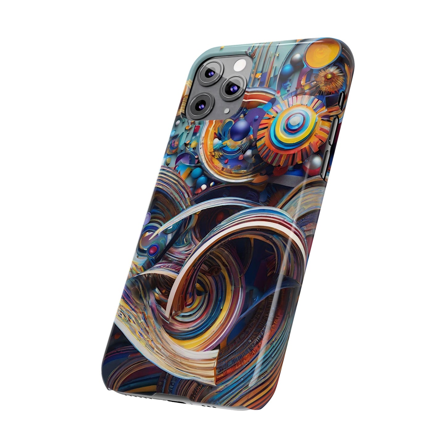 Abstract Gears Slim Phone Case - Colorwink