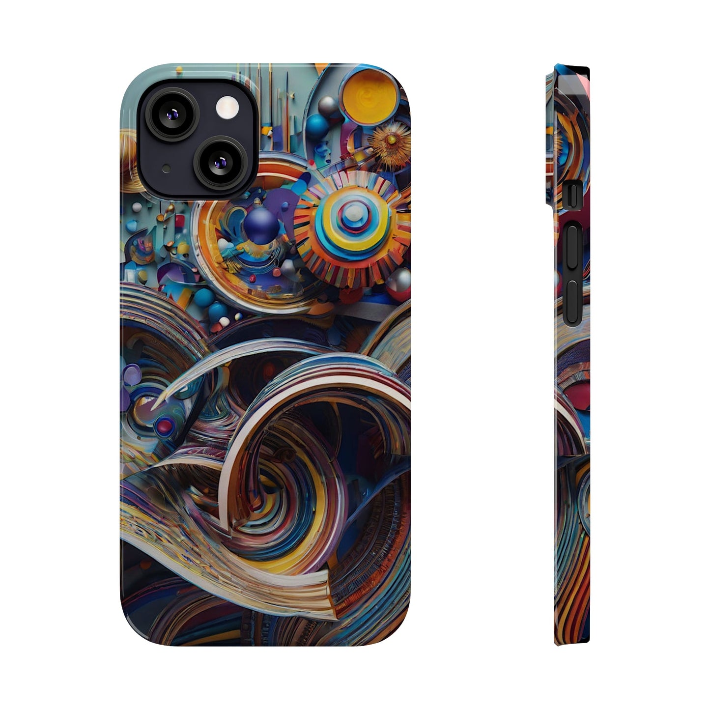 Abstract Gears Slim Phone Case - Colorwink