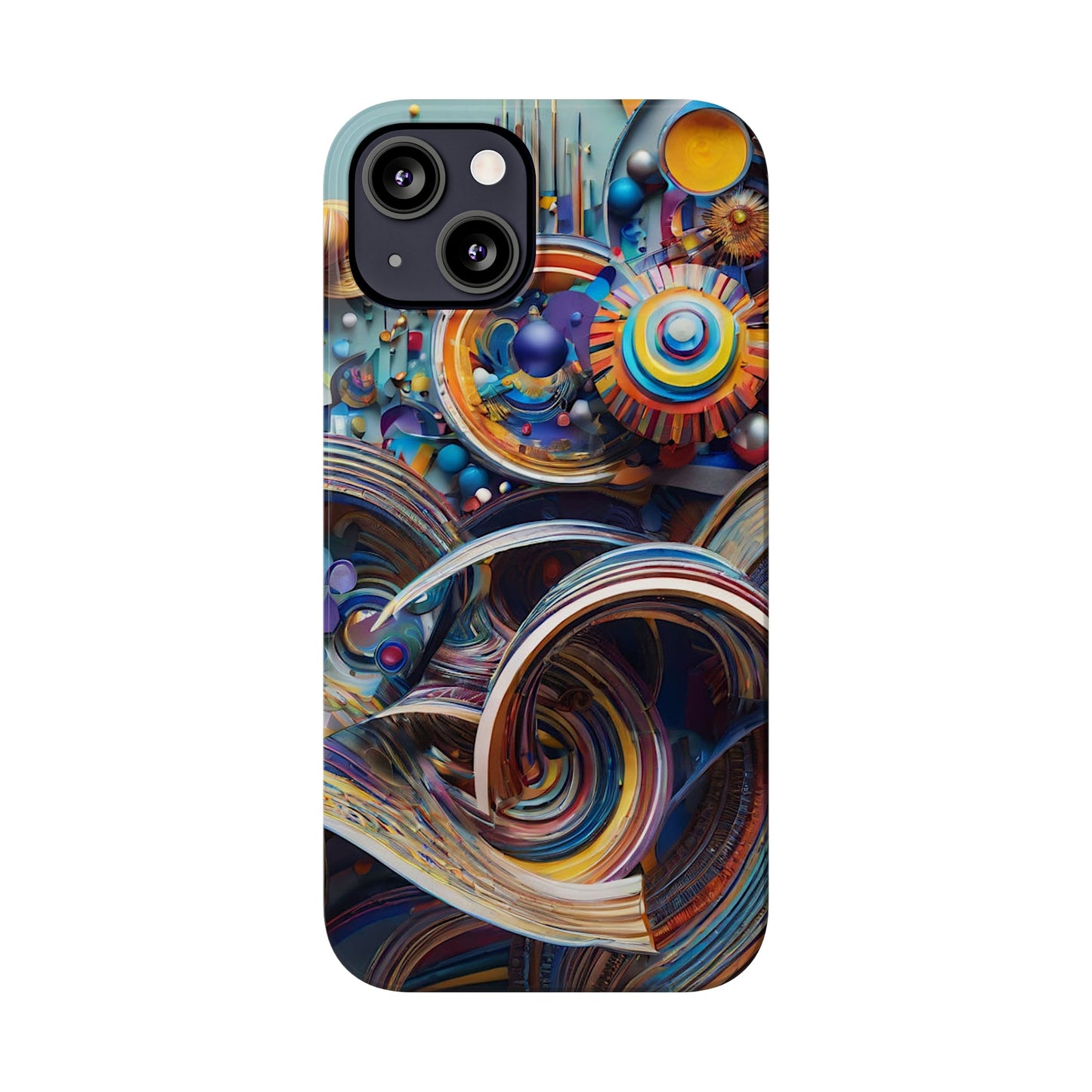 Abstract Gears Slim Phone Case - Colorwink