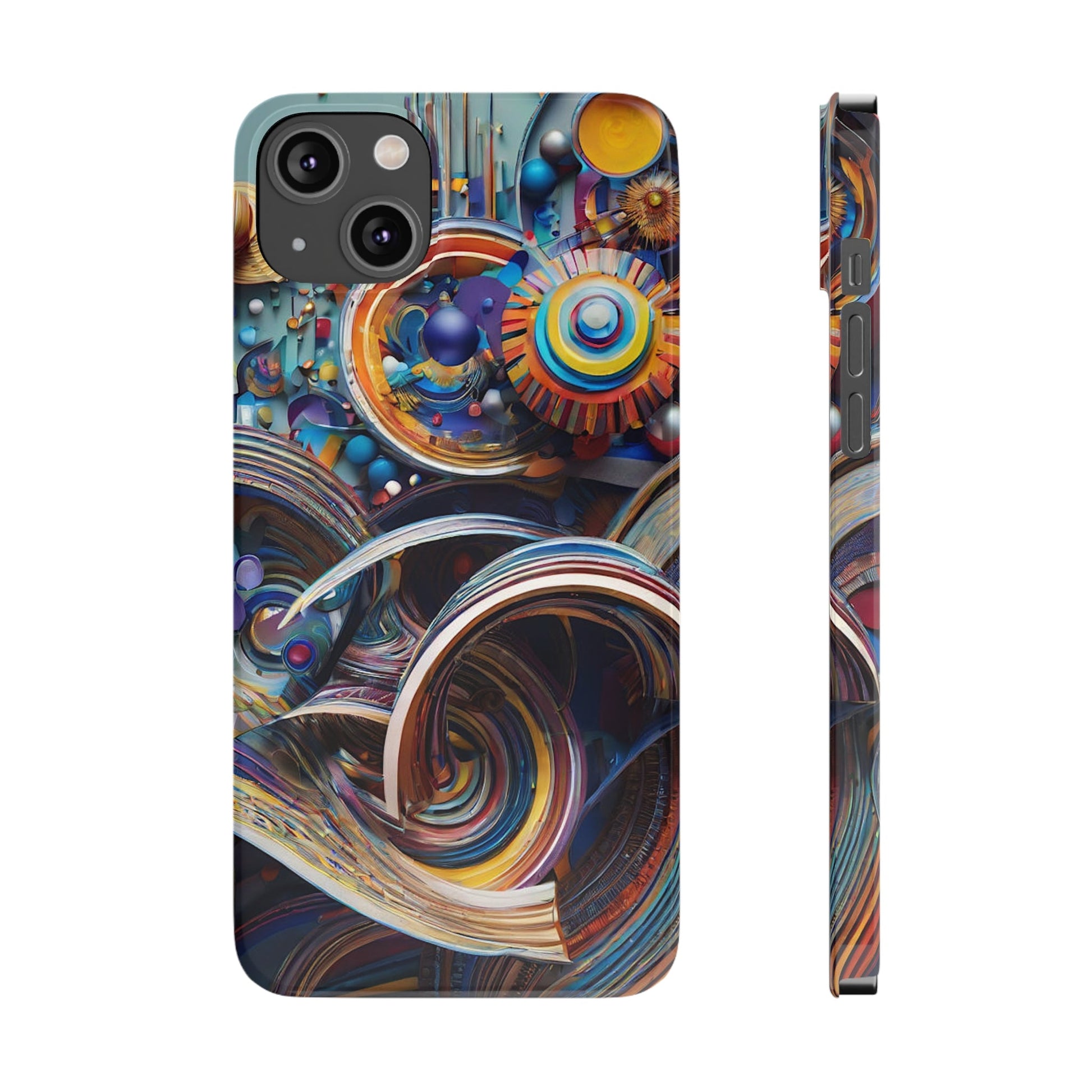 Abstract Gears Slim Phone Case - Colorwink