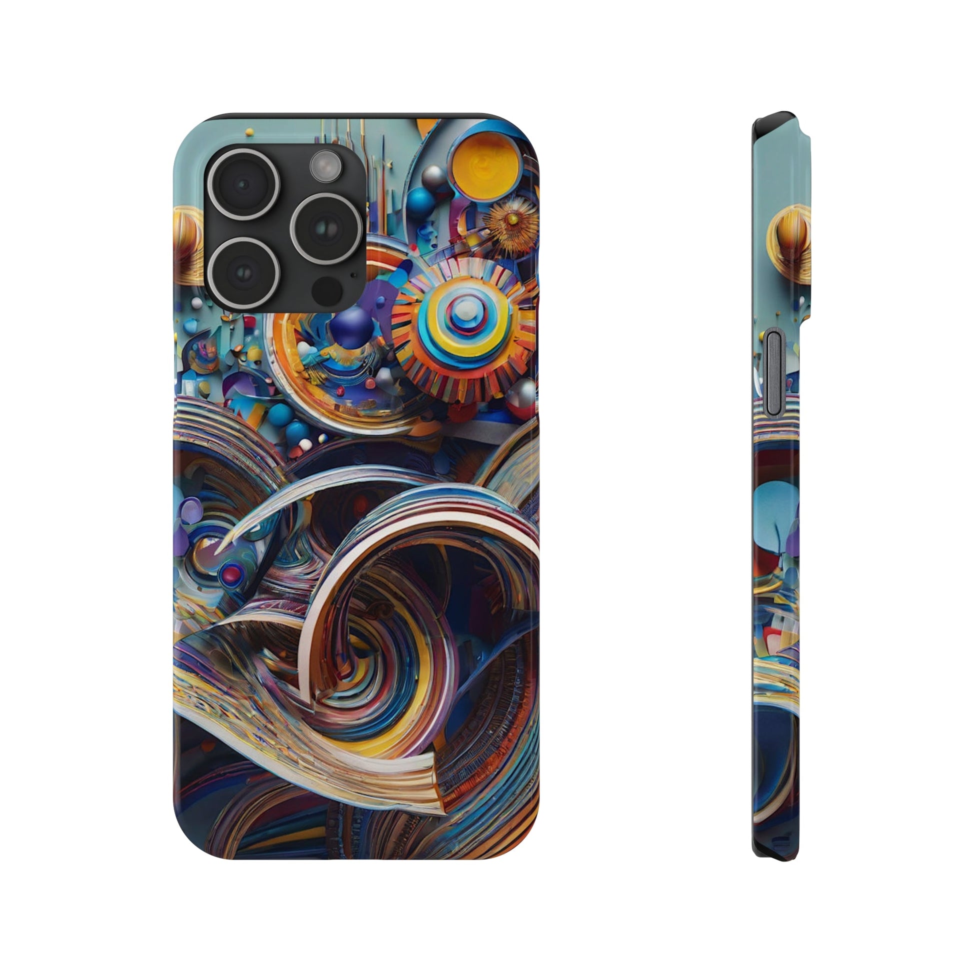 Abstract Gears Slim Phone Case - Colorwink