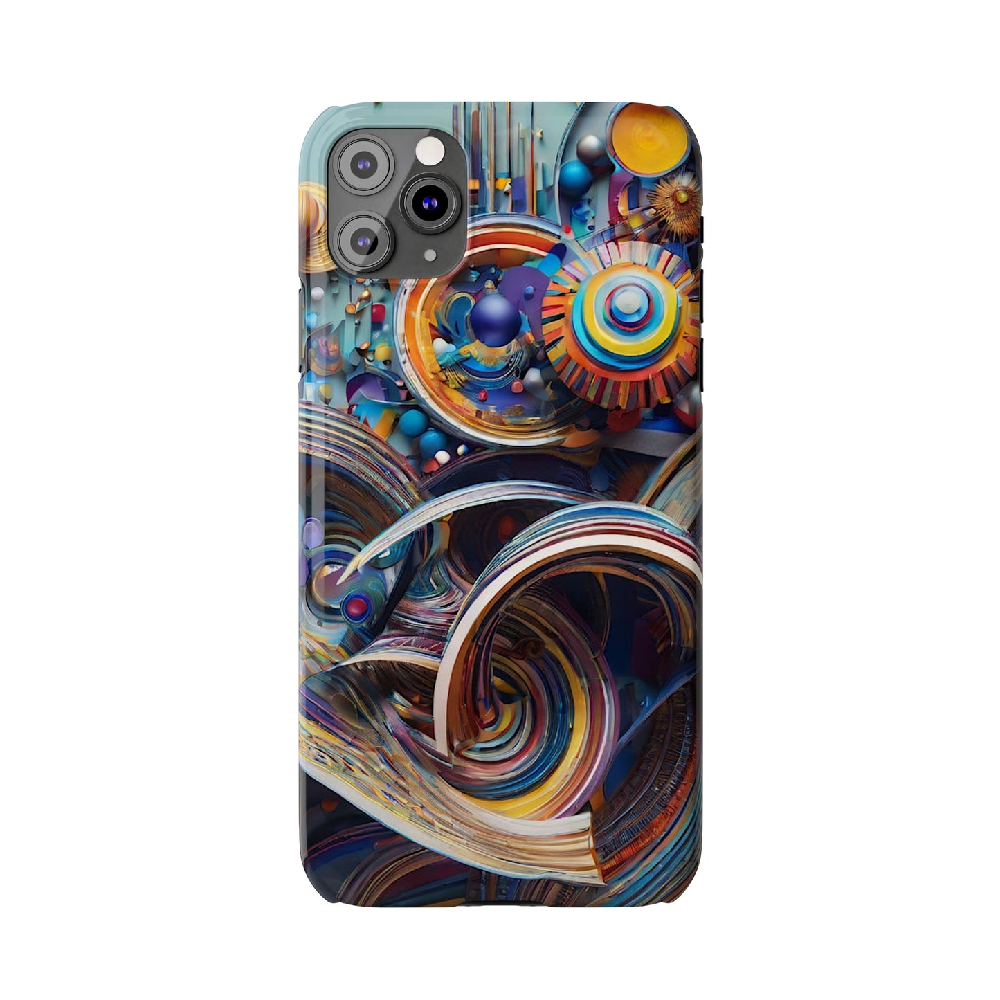 Abstract Gears Slim Phone Case - Colorwink