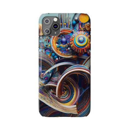 Abstract Gears Slim Phone Case - Colorwink