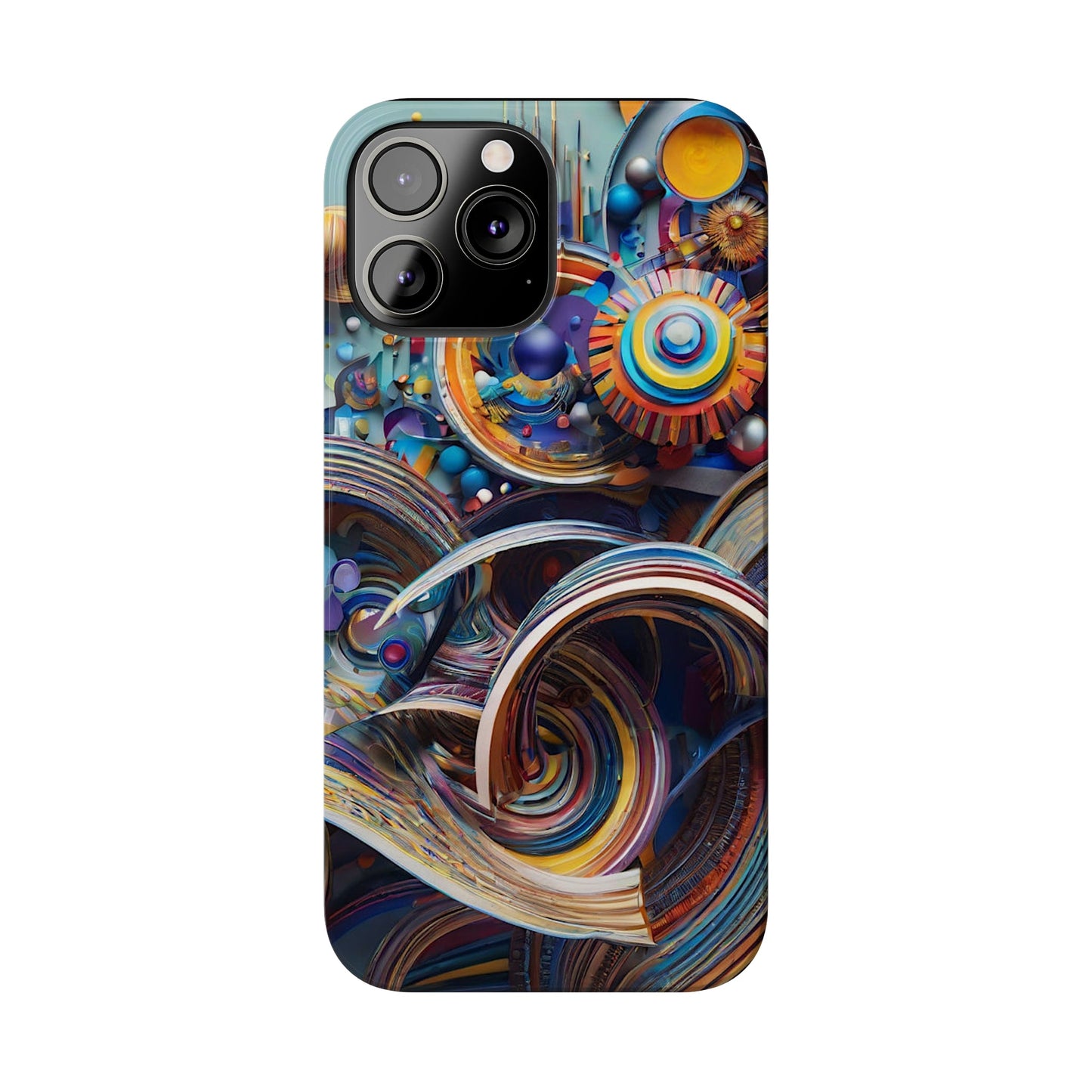 Abstract Gears Slim Phone Case - Colorwink