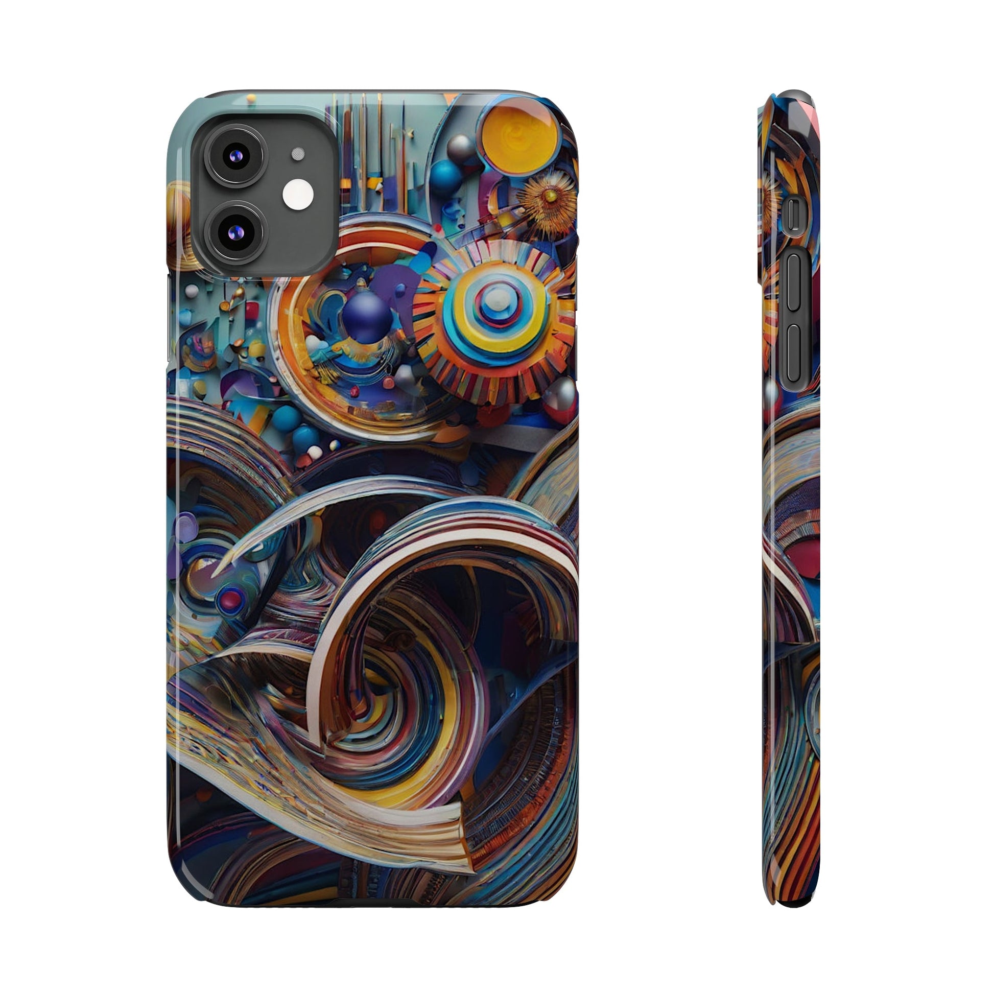 Abstract Gears Slim Phone Case - Colorwink