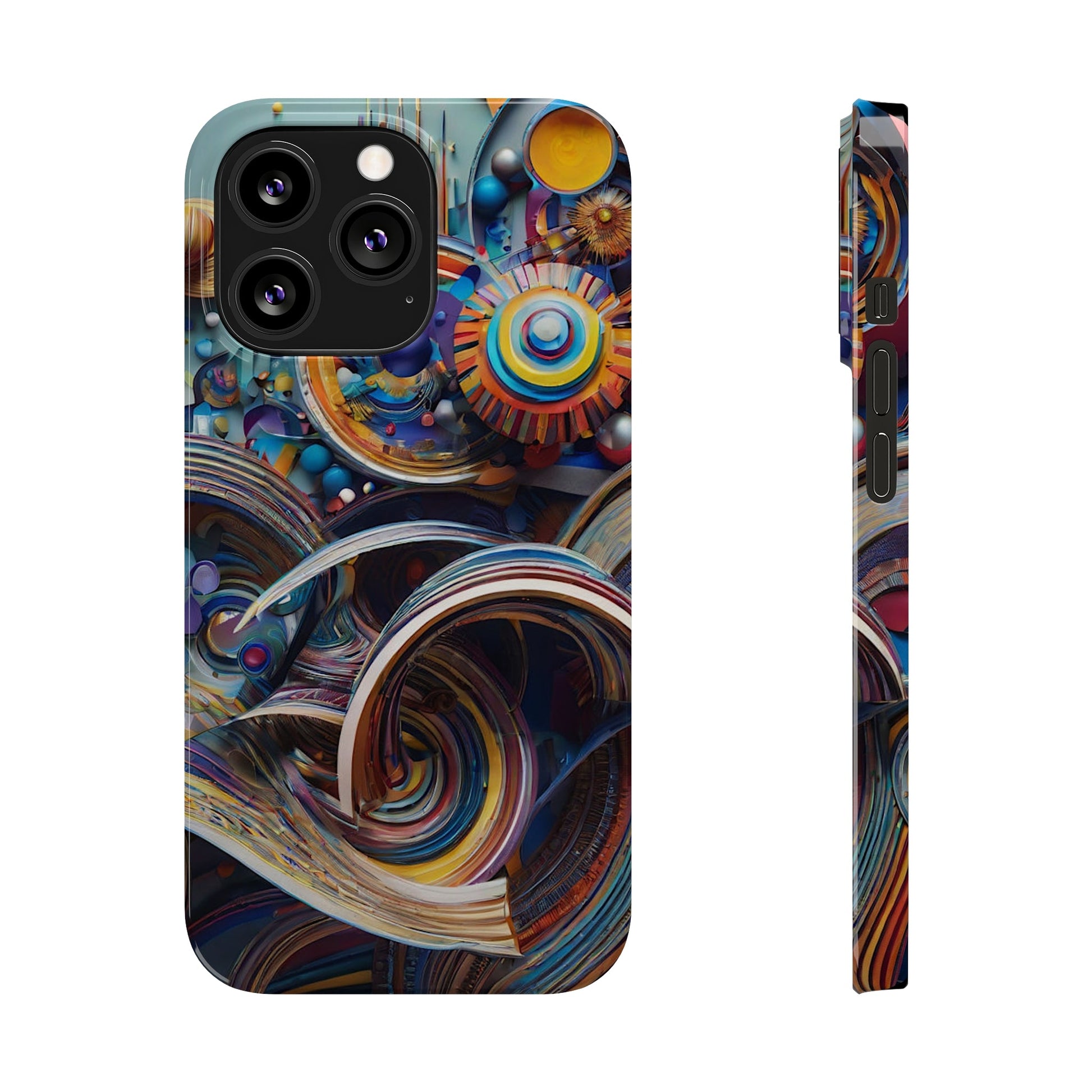 Abstract Gears Slim Phone Case - Colorwink