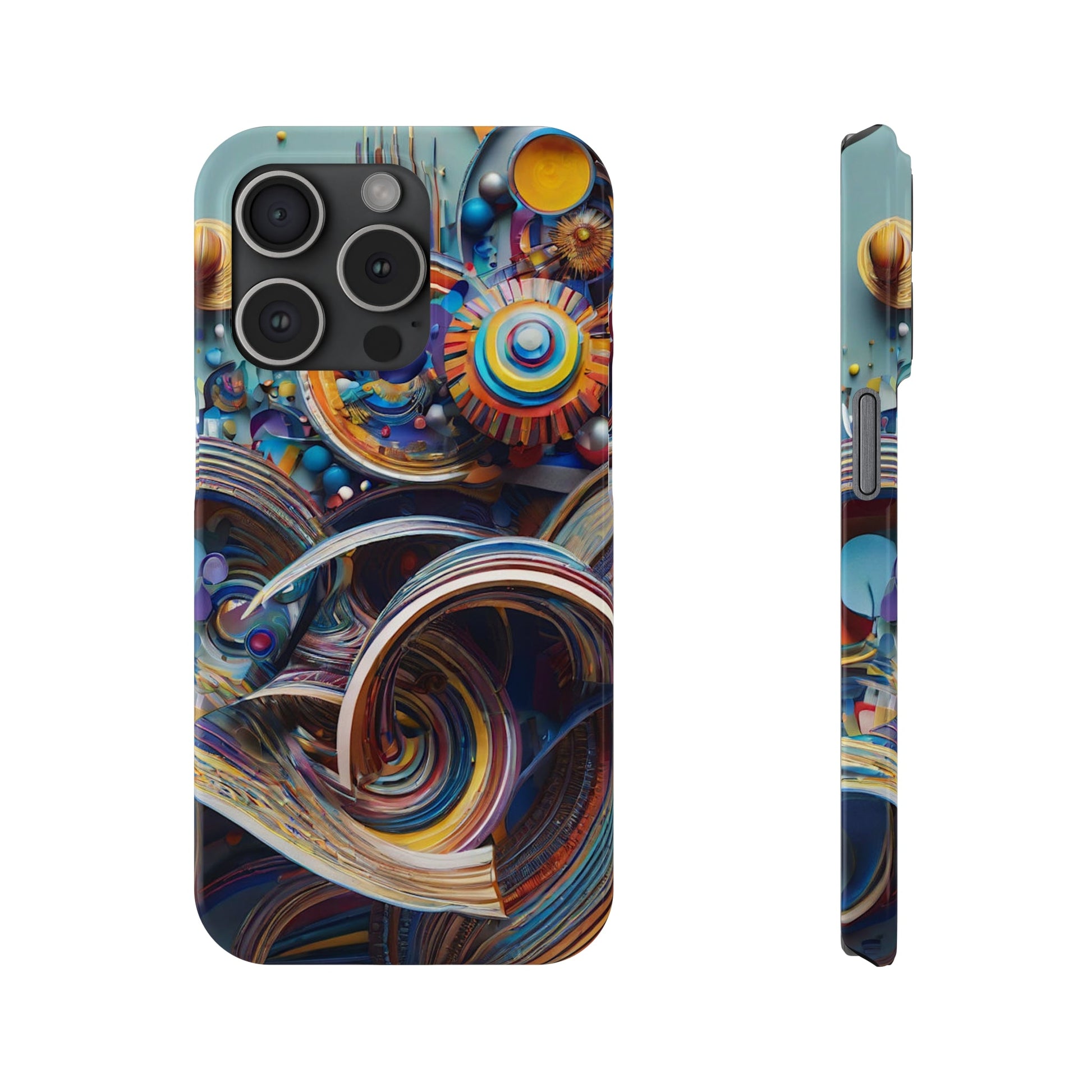 Abstract Gears Slim Phone Case - Colorwink