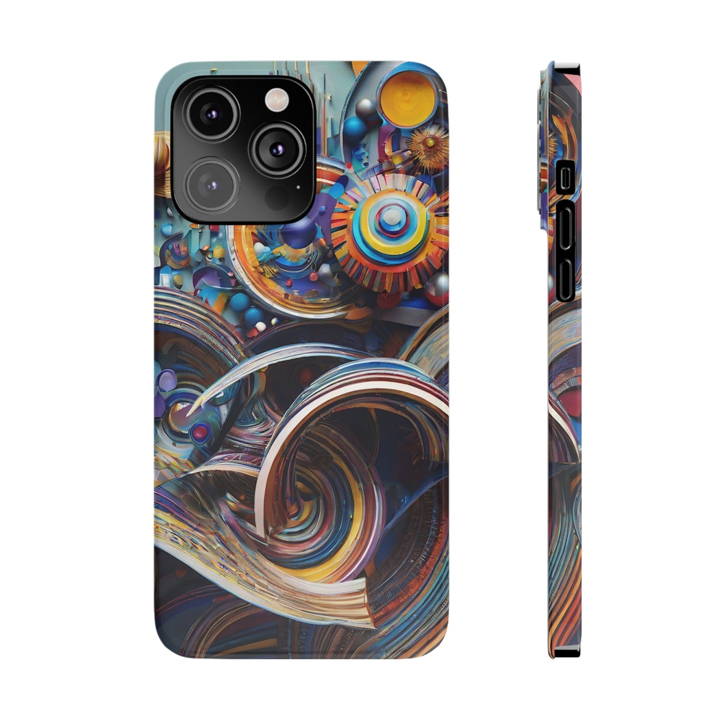 Abstract Gears Slim Phone Case - Colorwink