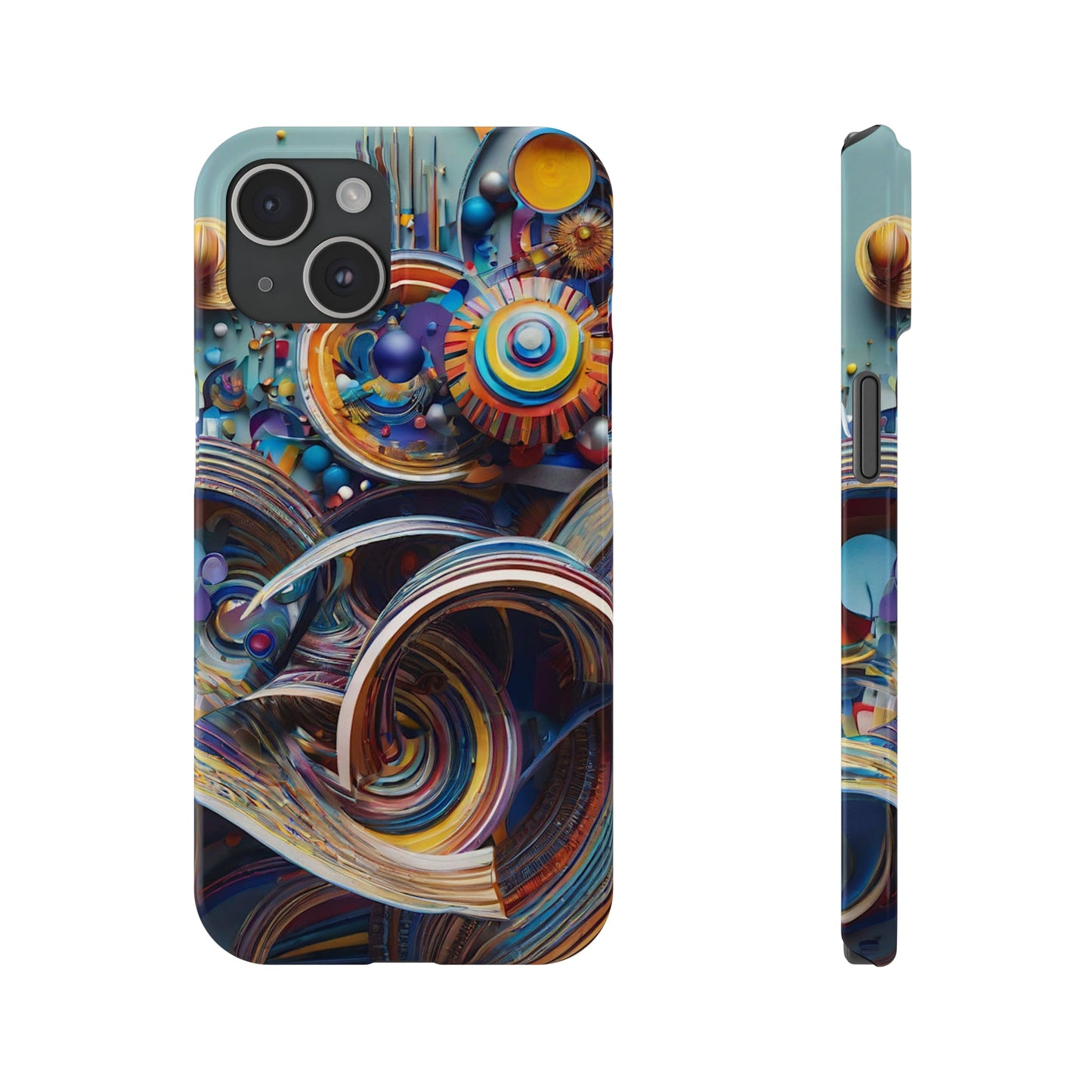 Abstract Gears Slim Phone Case - Colorwink