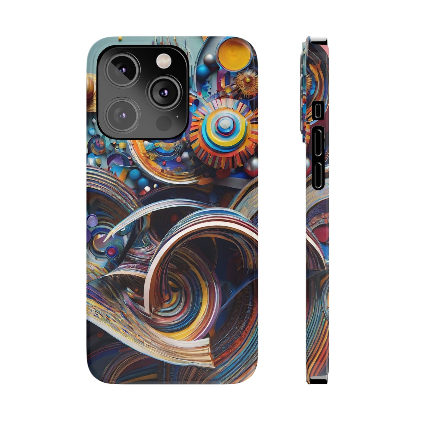 Abstract Gears Slim Phone Case - Colorwink