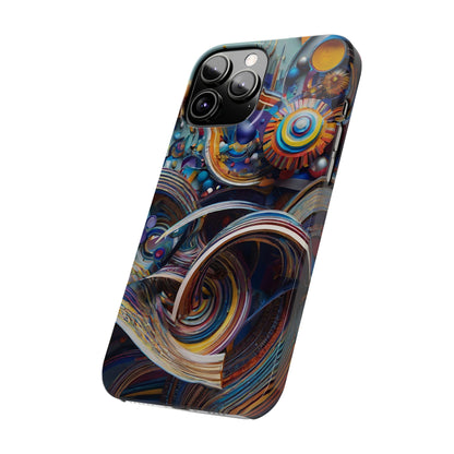 Abstract Gears Slim Phone Case - Colorwink