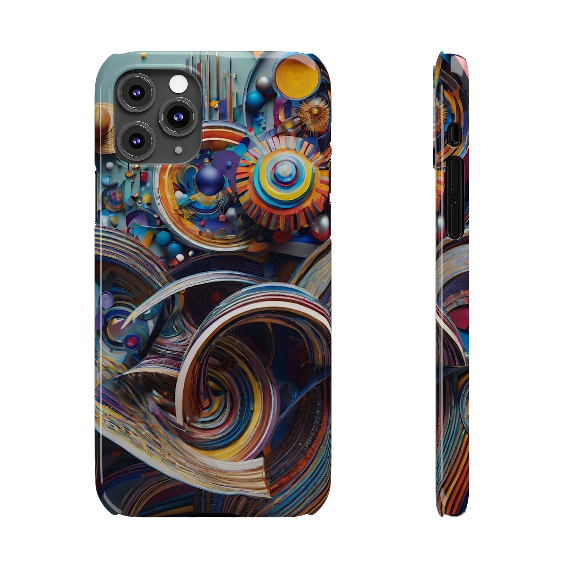 Abstract Gears Slim Phone Case - Colorwink