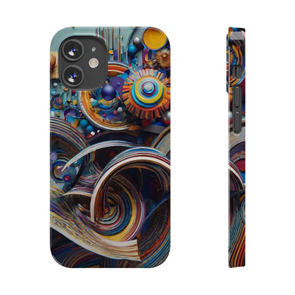 Abstract Gears Slim Phone Case - Colorwink