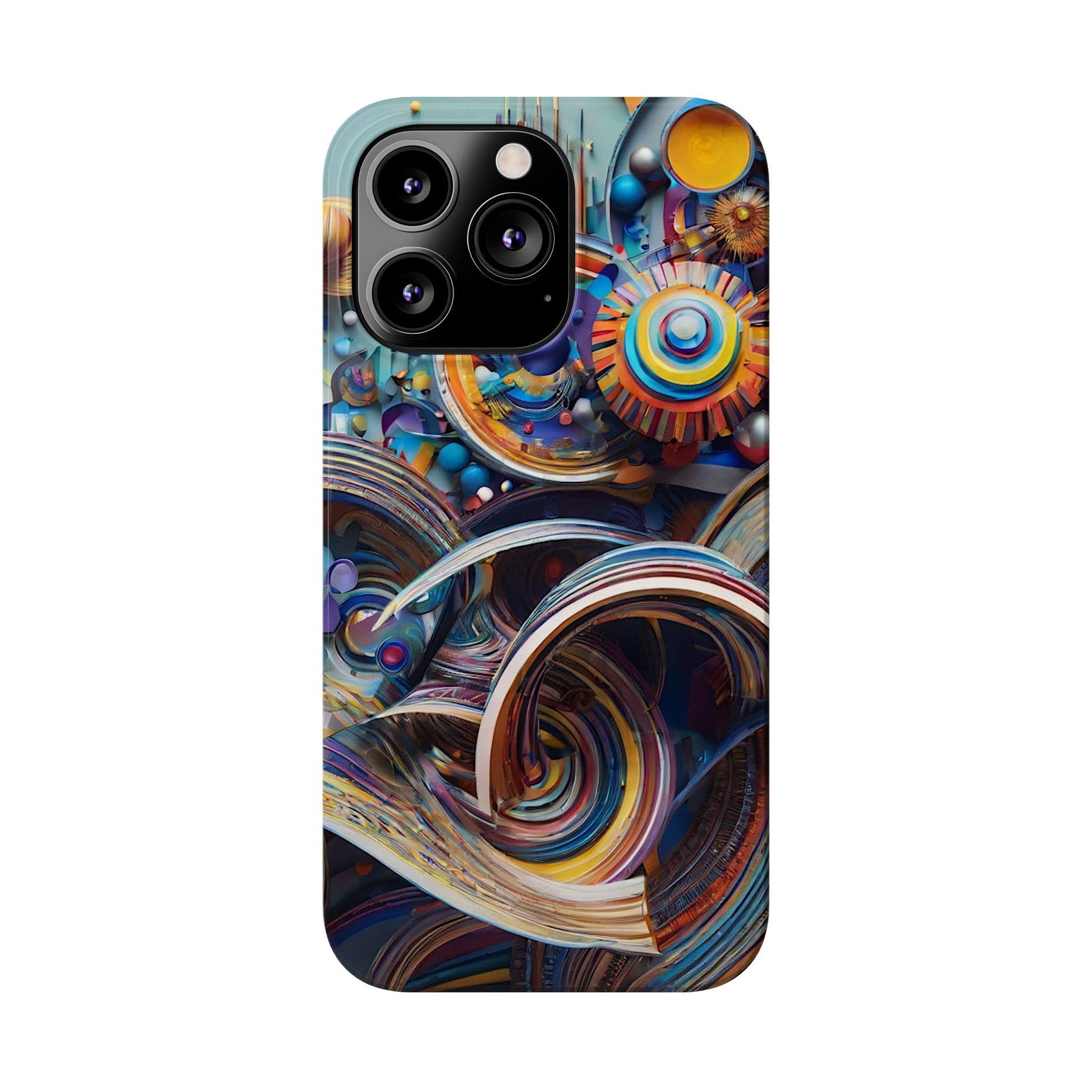 Abstract Gears Slim Phone Case - Colorwink