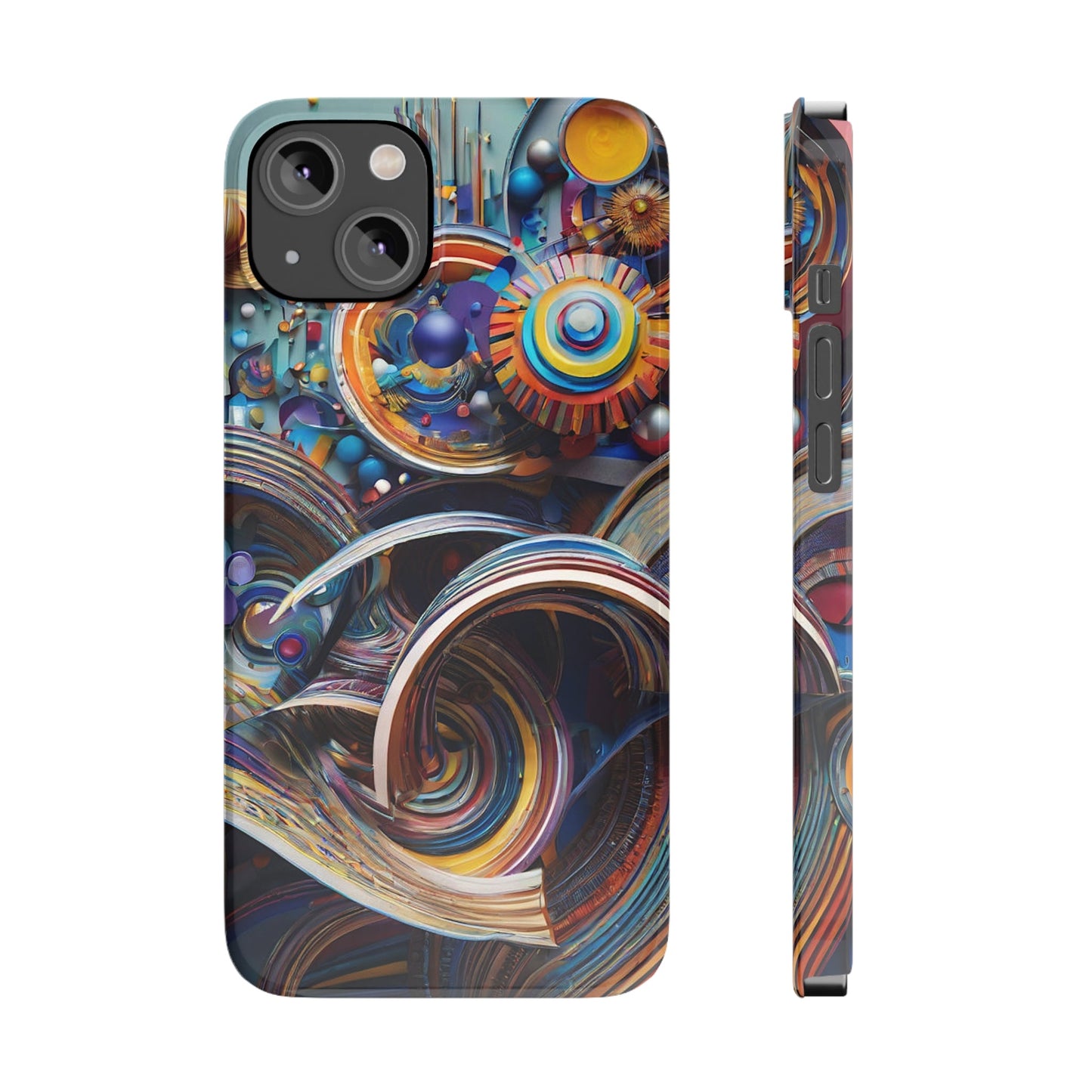 Abstract Gears Slim Phone Case - Colorwink