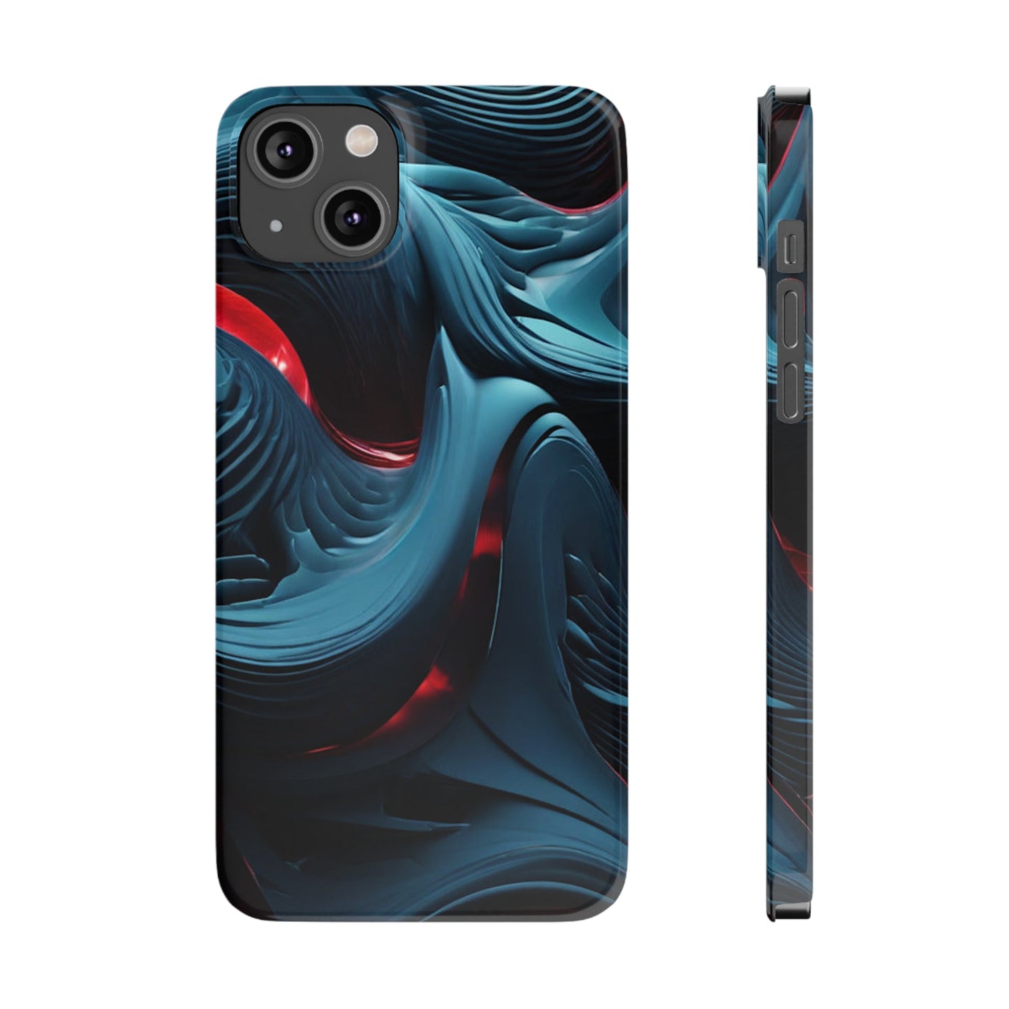 Abstract Waves Slim Phone Case - Colorwink