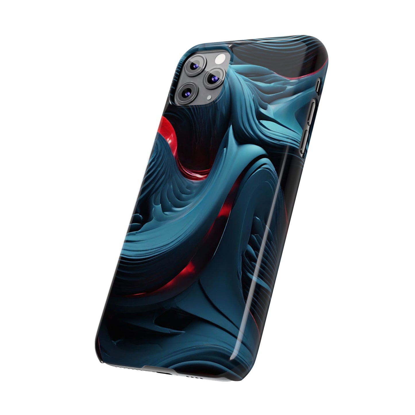 Abstract Waves Slim Phone Case - Colorwink