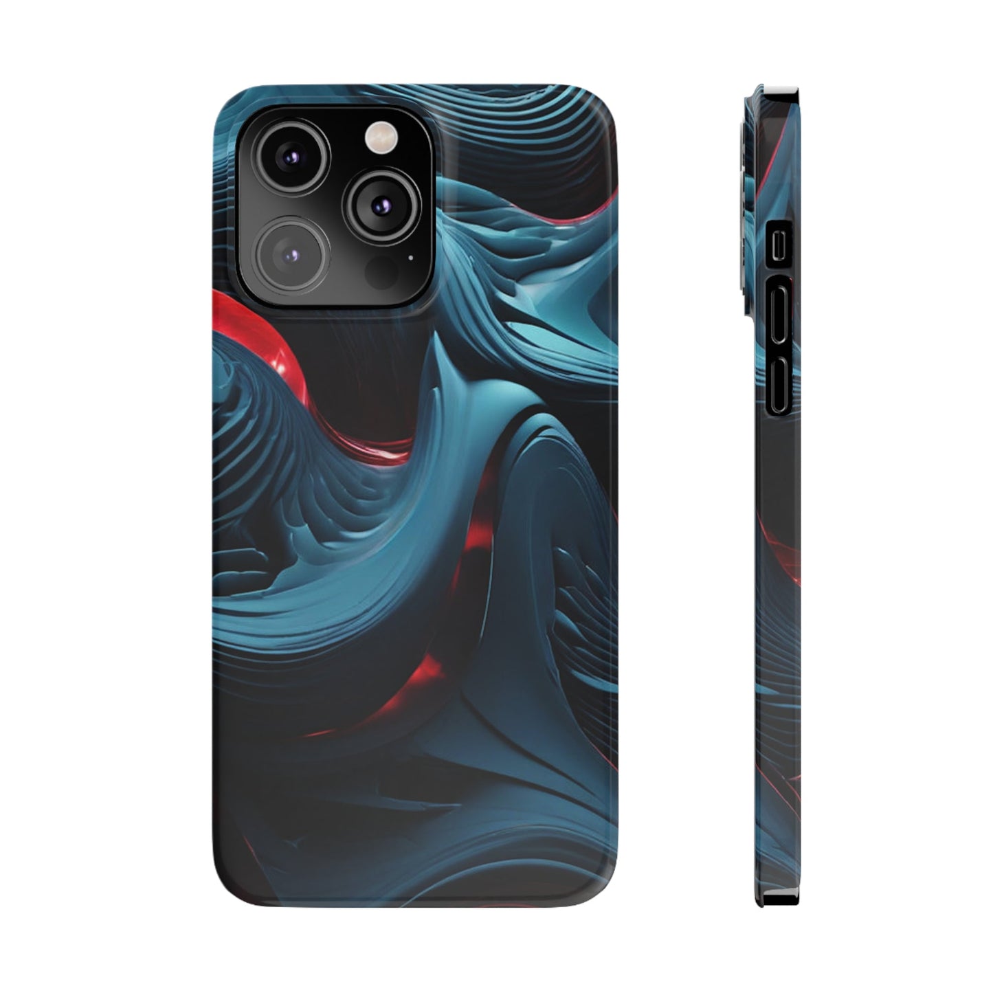 Abstract Waves Slim Phone Case - Colorwink