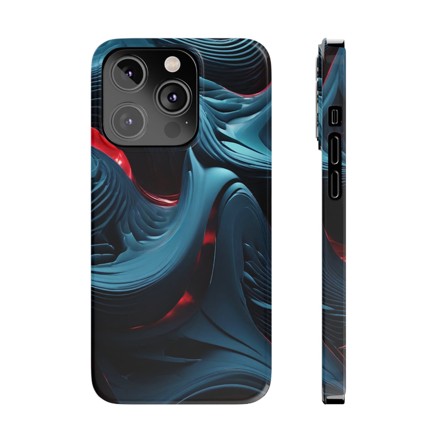 Abstract Waves Slim Phone Case - Colorwink