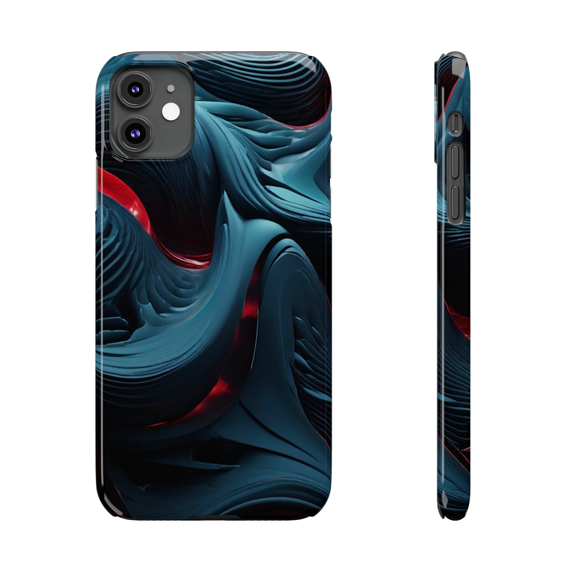 Abstract Waves Slim Phone Case - Colorwink