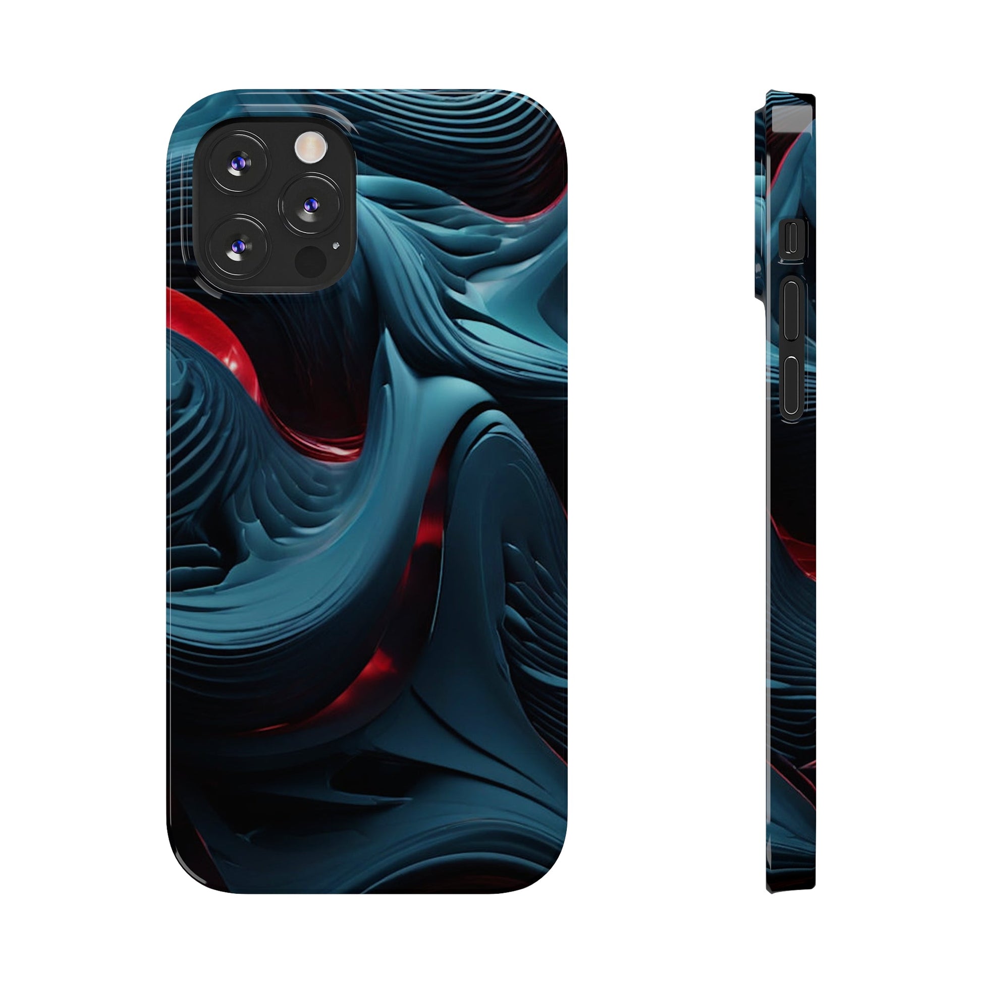 Abstract Waves Slim Phone Case - Colorwink