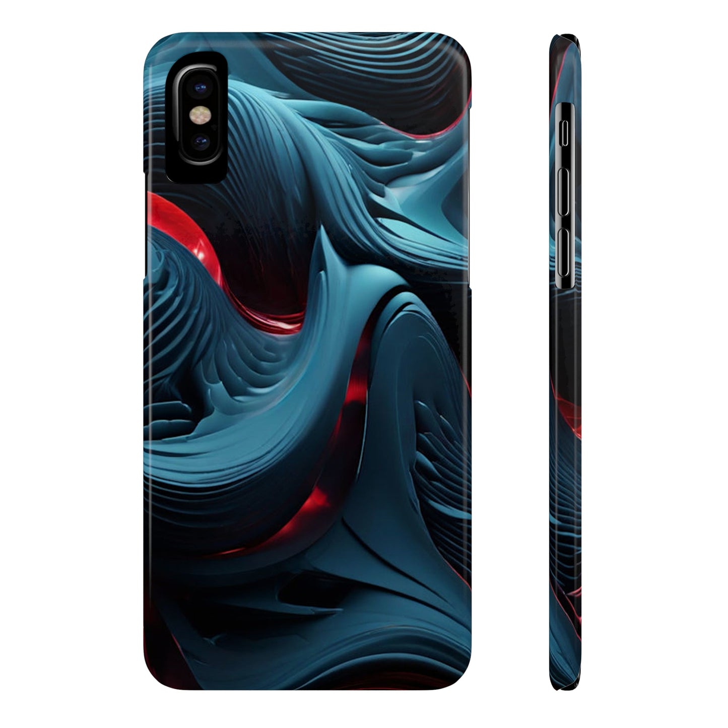 Abstract Waves Slim Phone Case - Colorwink