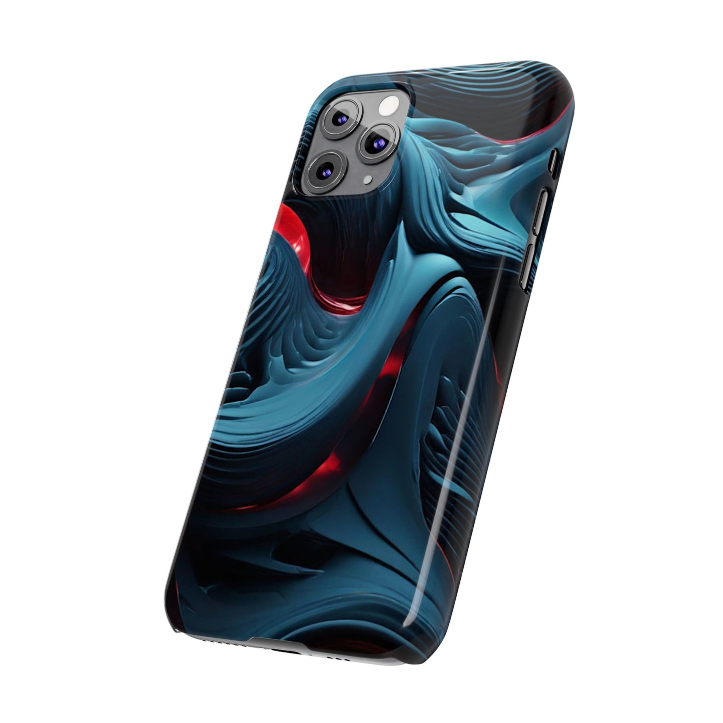 Abstract Waves Slim Phone Case - Colorwink