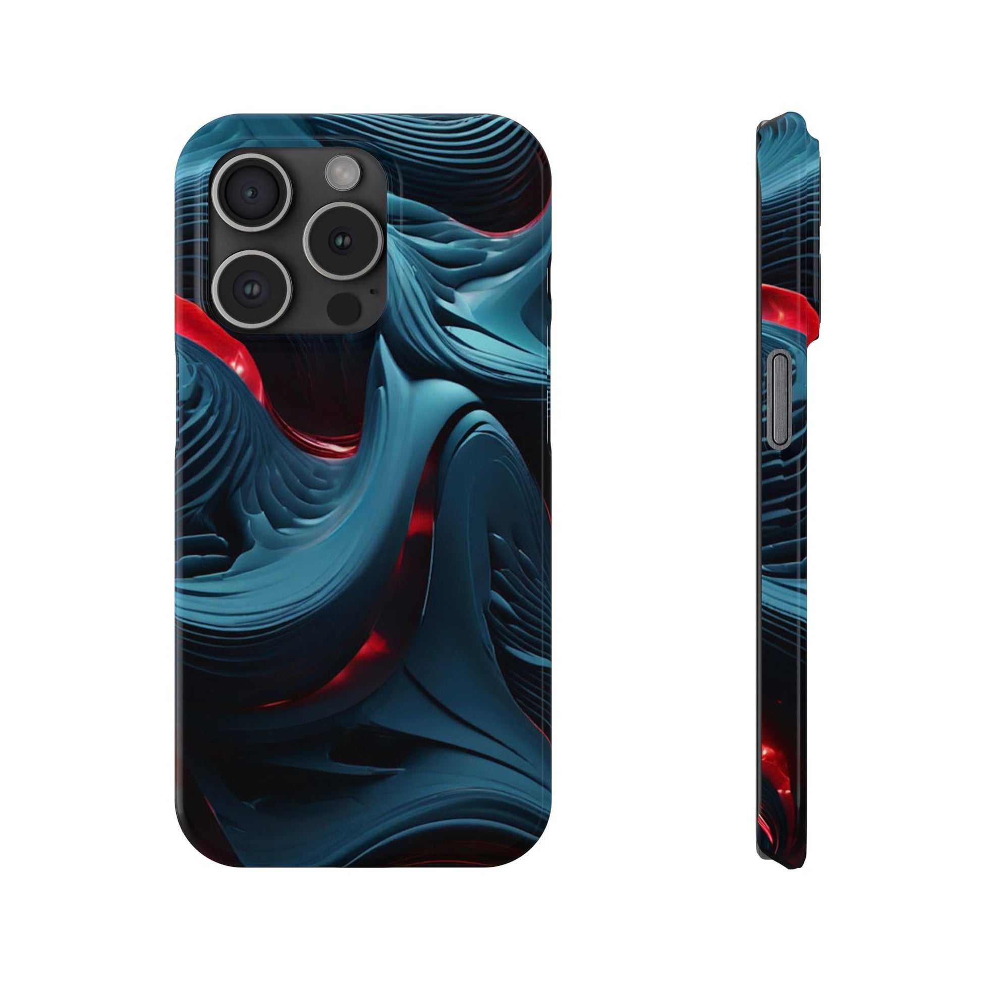 Abstract Waves Slim Phone Case - Colorwink