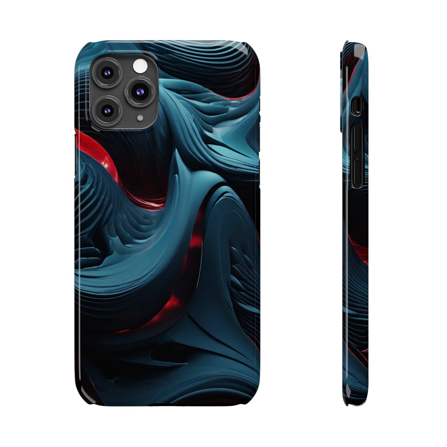 Abstract Waves Slim Phone Case - Colorwink