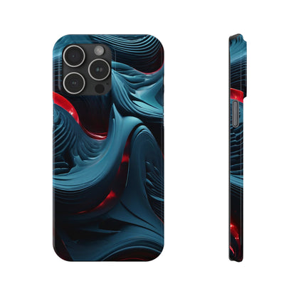 Abstract Waves Slim Phone Case - Colorwink