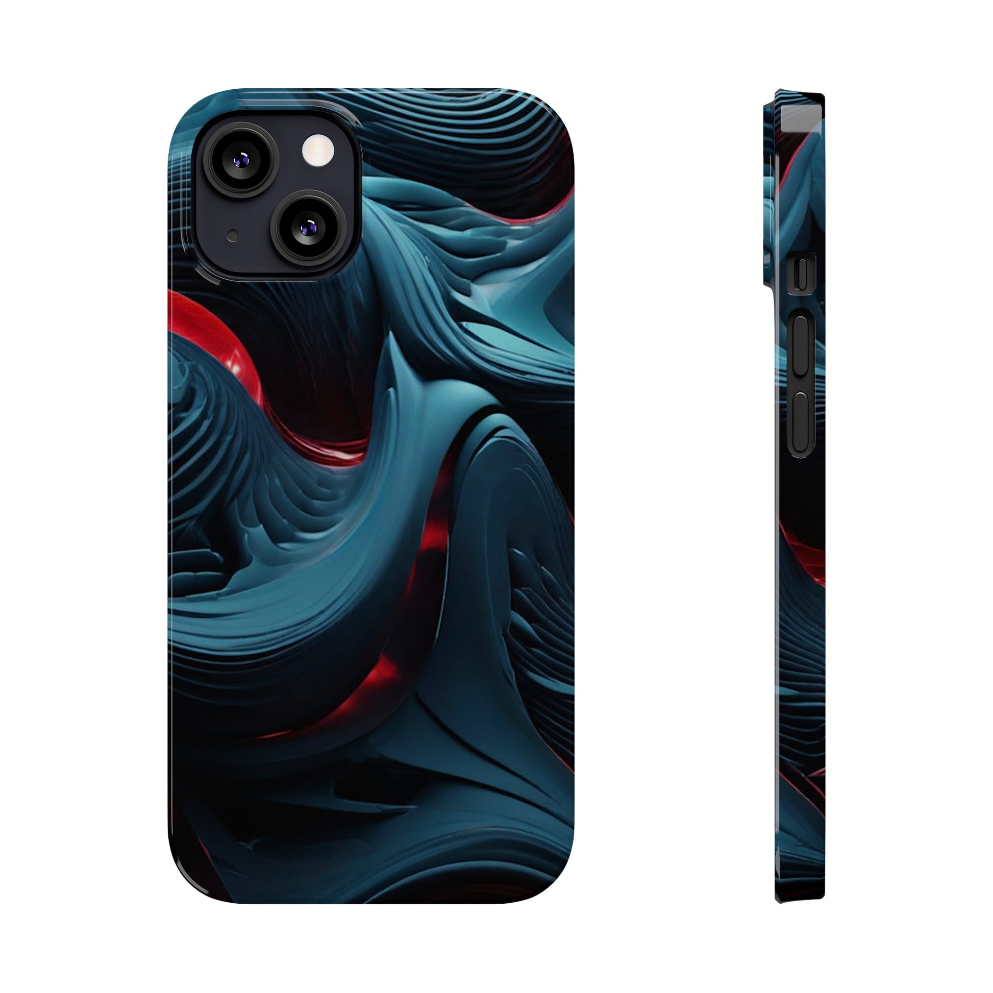 Abstract Waves Slim Phone Case - Colorwink