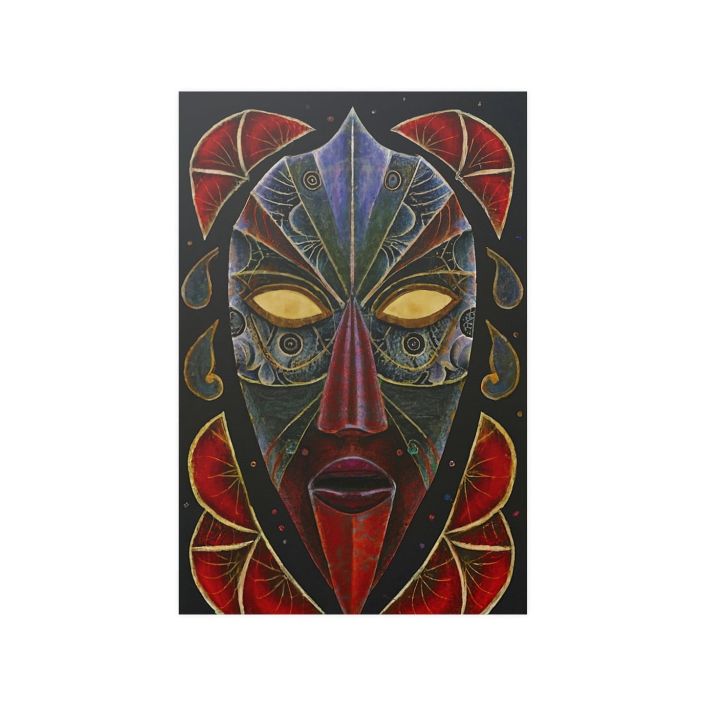 African Mask Art Poster - Colorwink