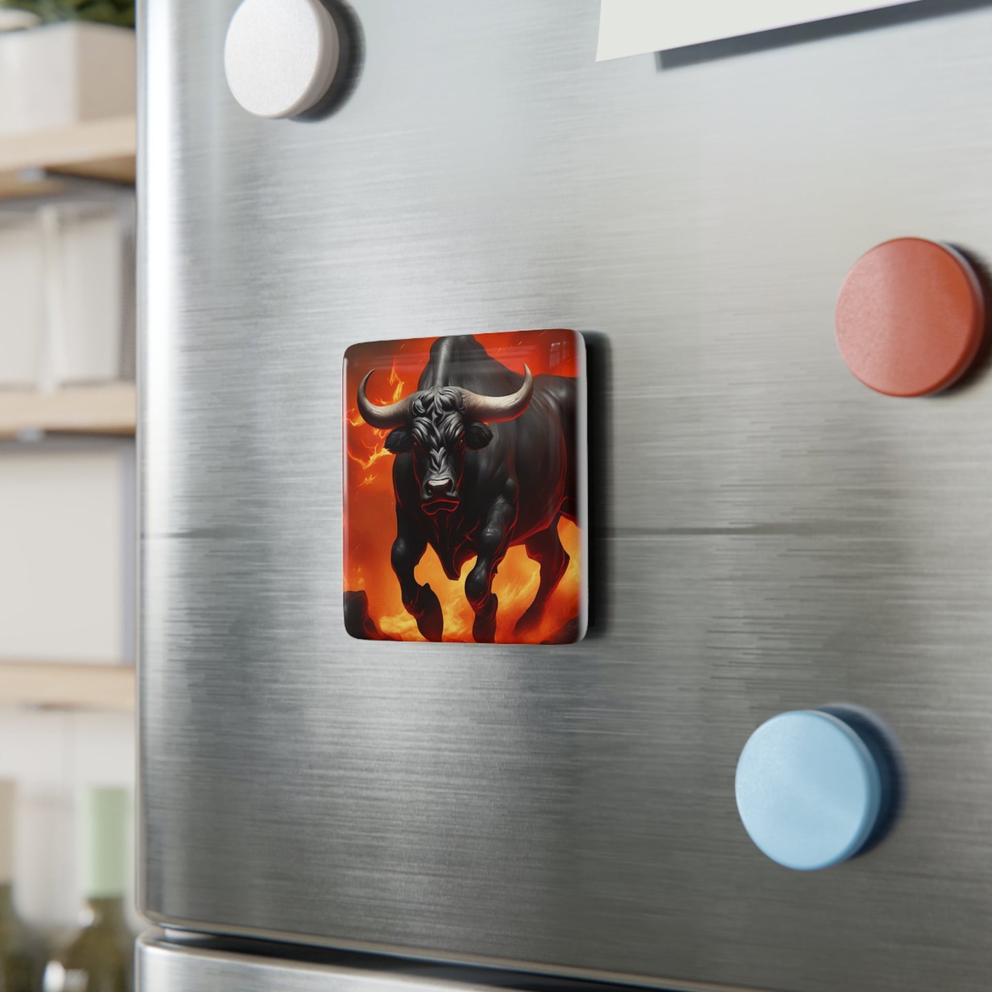 Angry Bull Fridge Magnet - Colorwink