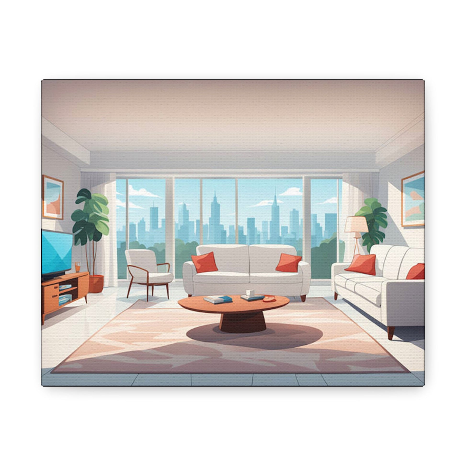 Artistic Apartment City View Canvas - Colorwink