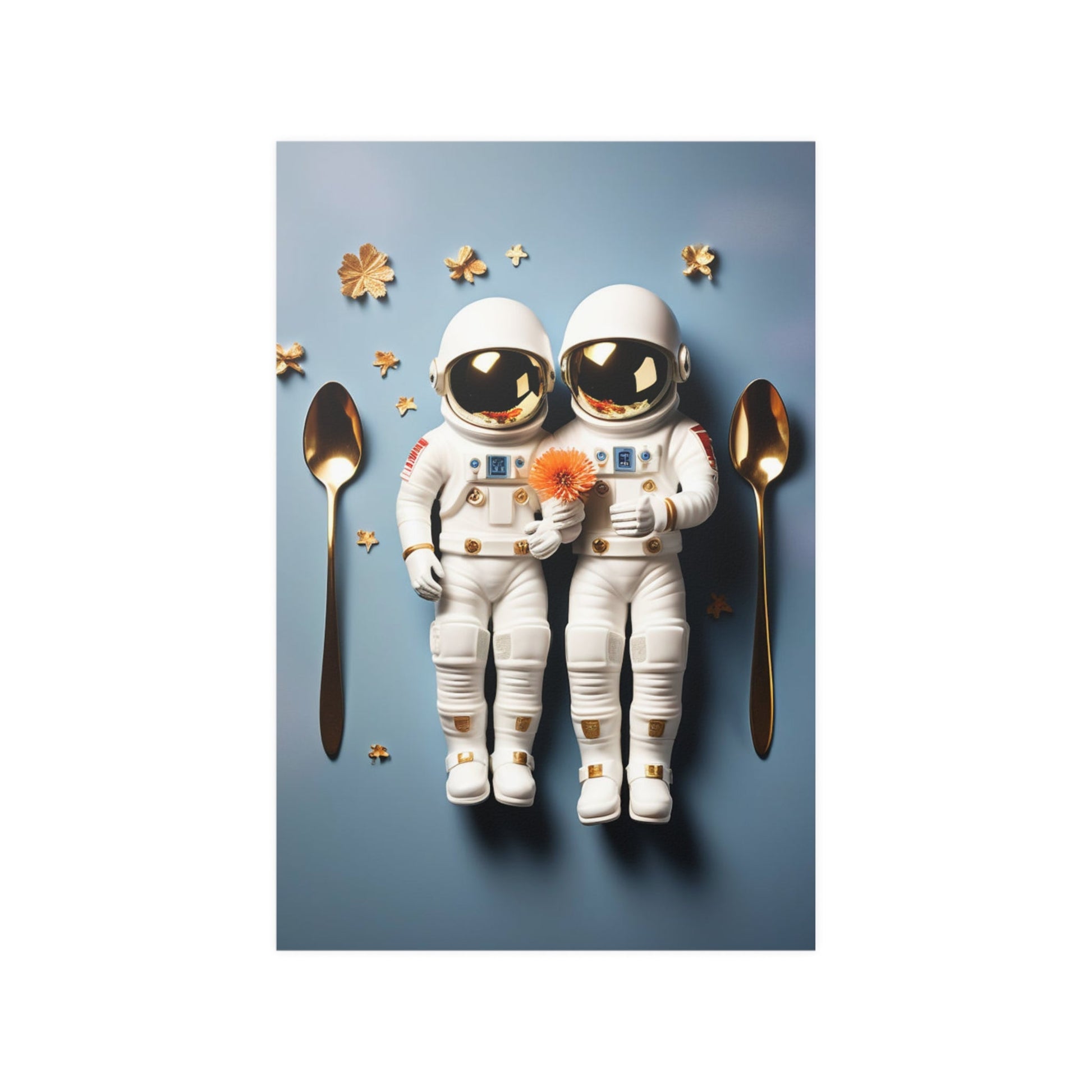 Astronaut Couple Poster - Colorwink