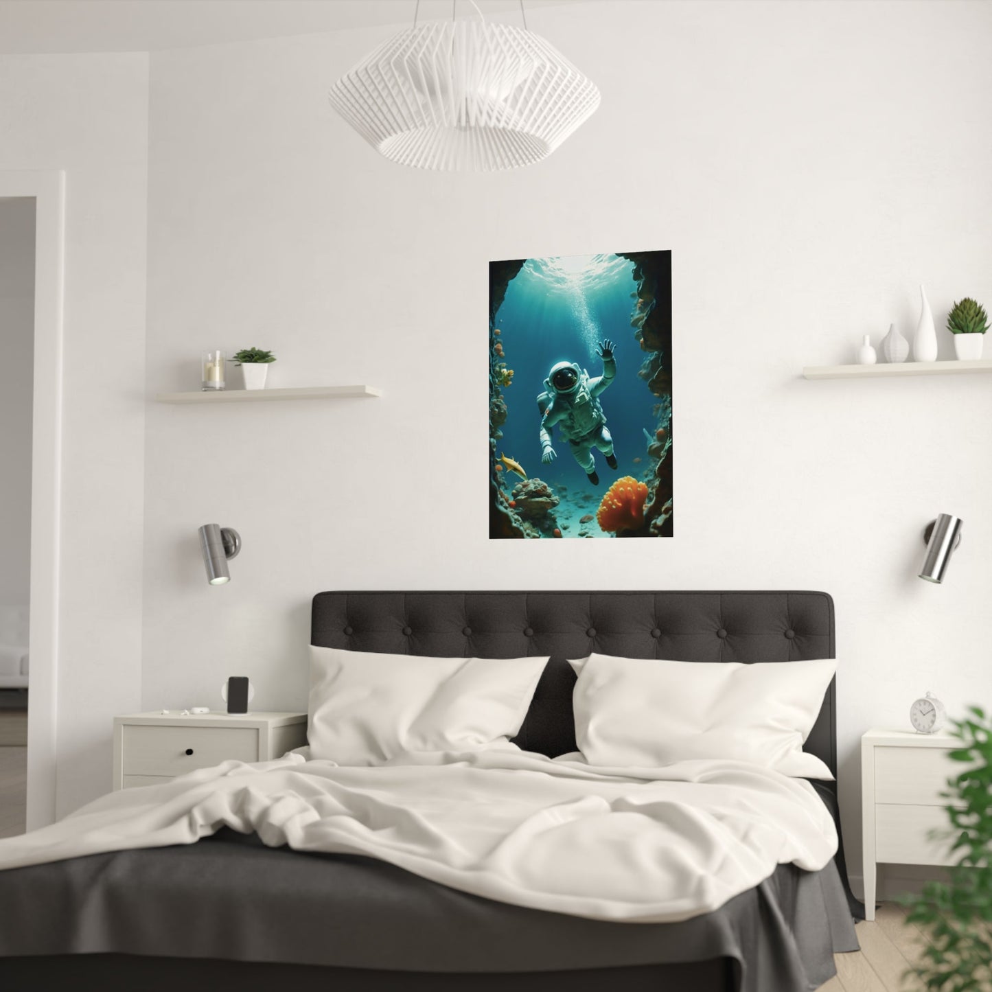 Astronaut In Sea View Poster - Colorwink