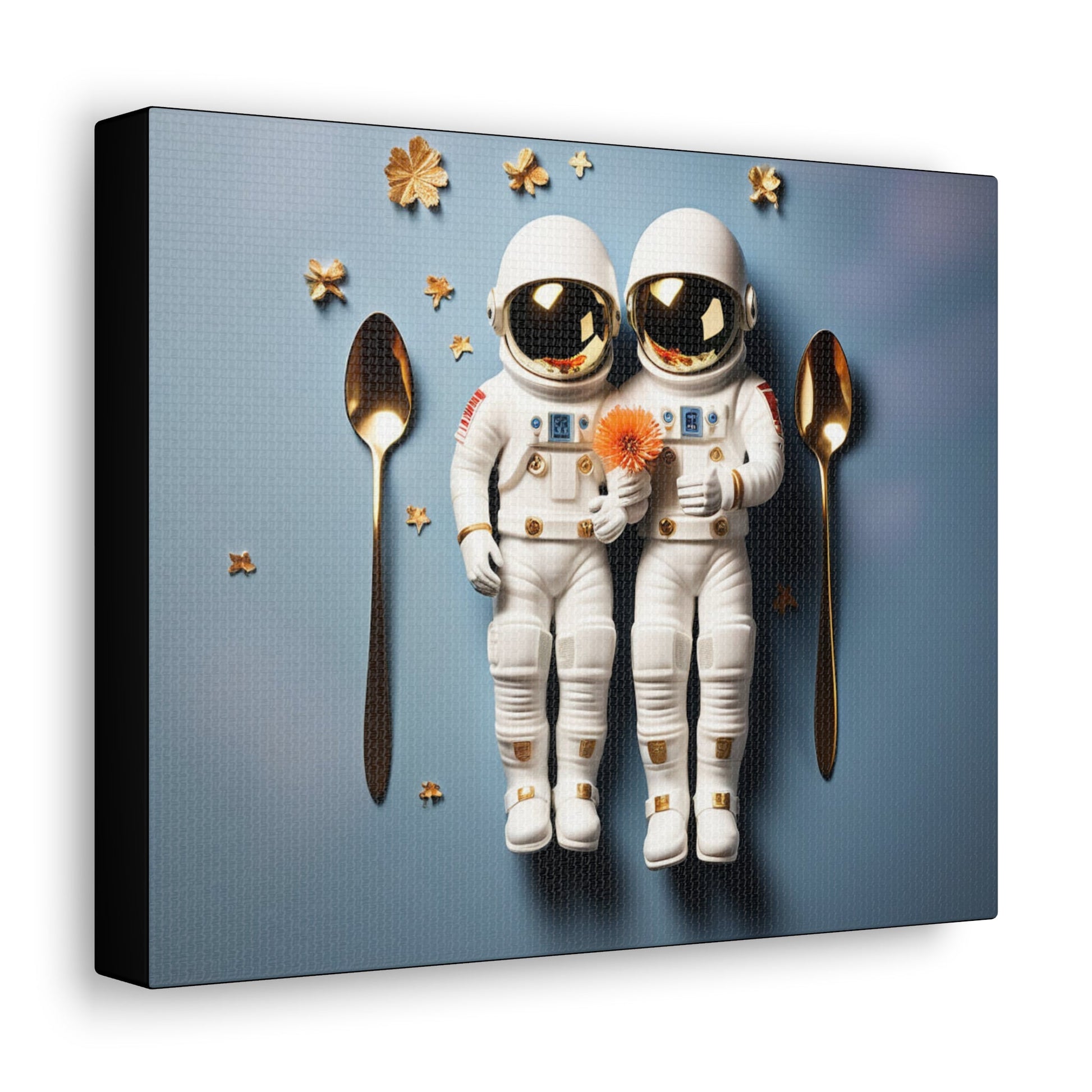 Astronauts Couple Canvas - Colorwink