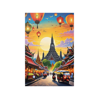 Ayutthaya Temple Art Poster - Colorwink